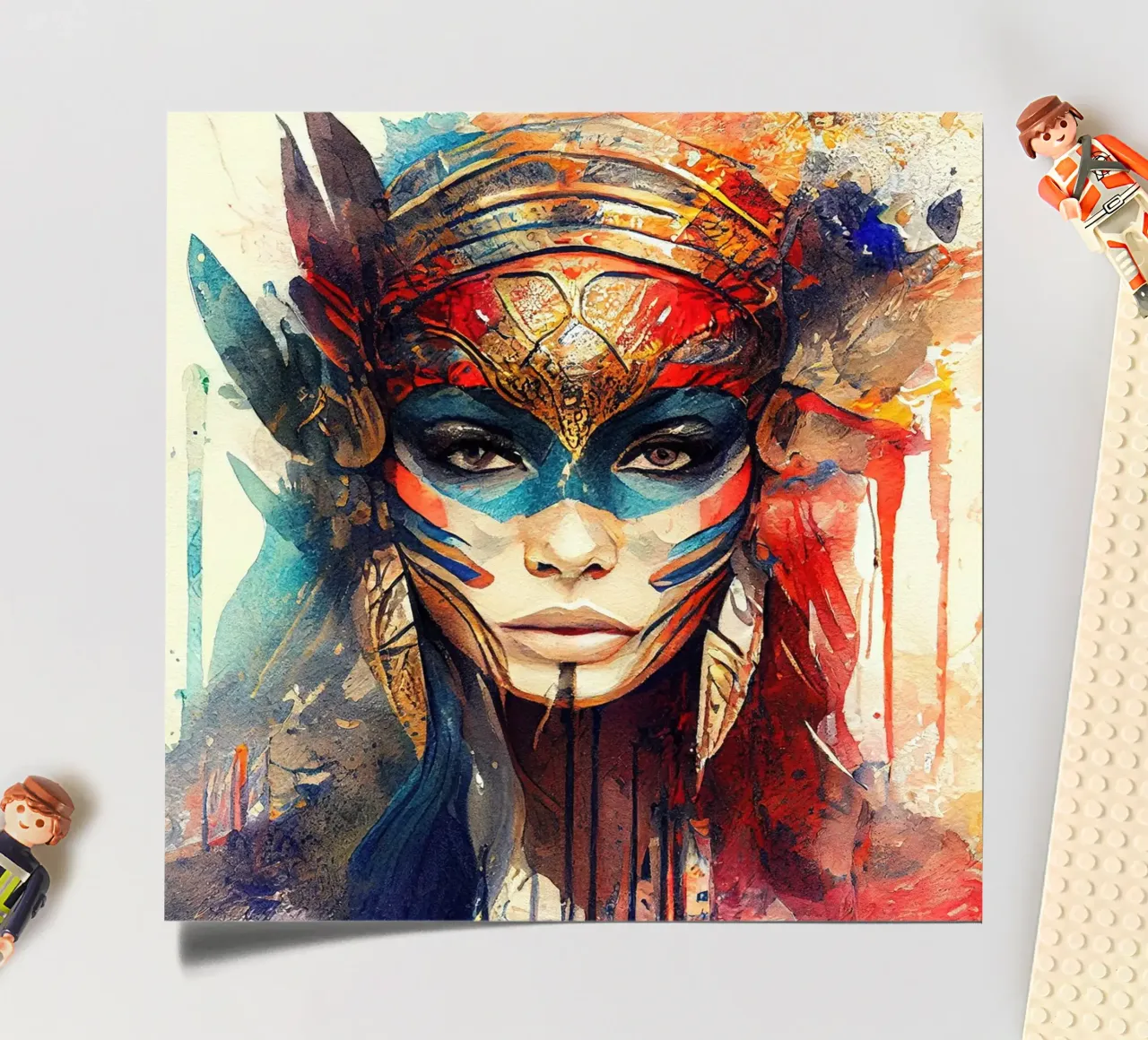 Powerful Warrior Woman sticker sheet by Chromatic Fusion Studio