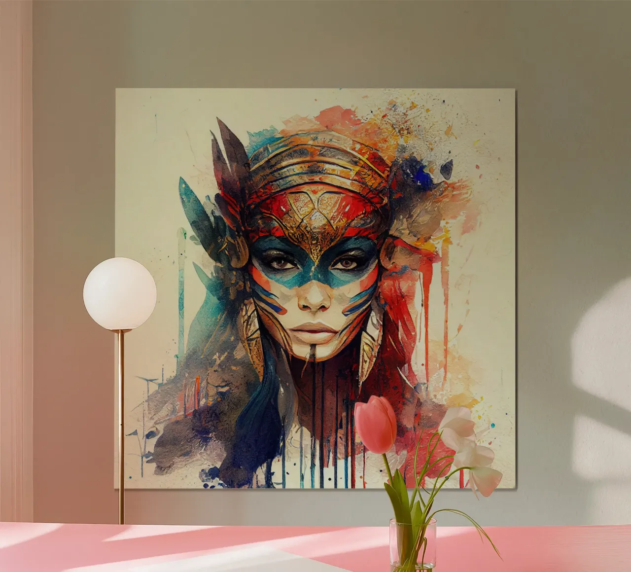 Poderosa mujer guerrera hahnemühle de Chromatic Fusion Studio