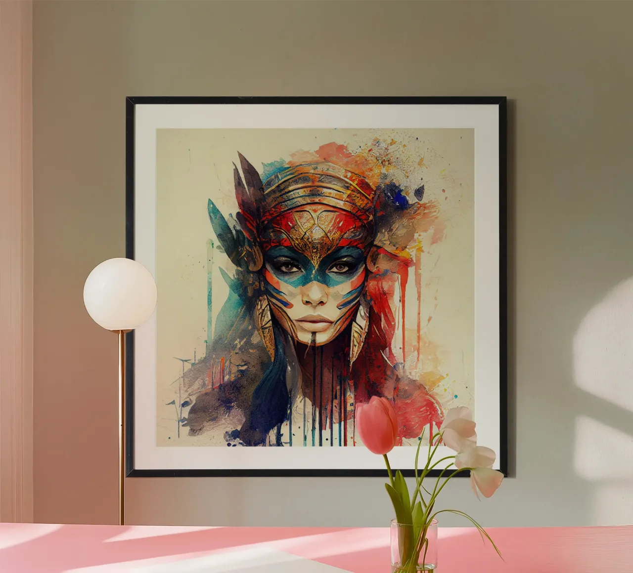 Poderosa mujer guerrera hahnemühle de Chromatic Fusion Studio