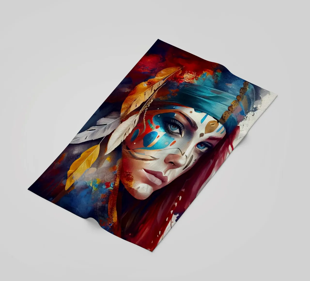 Poderosa mujer guerrera toalla de playa de Chromatic Fusion Studio