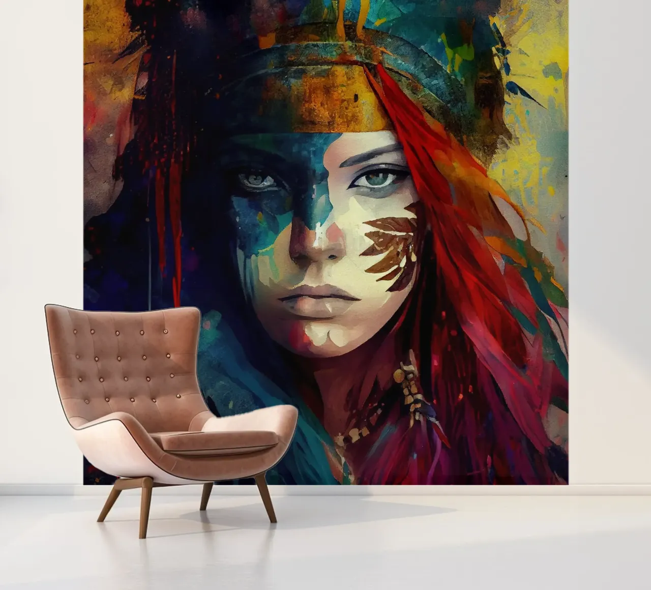 Powerful Warrior Woman photo wallpaper by Chromatic Fusion Studio
