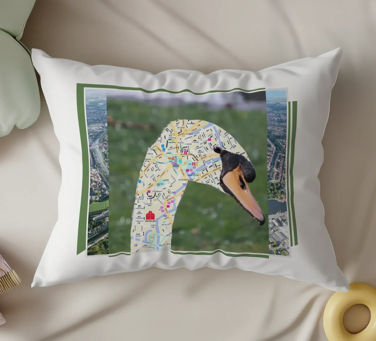8000 Bruges - swan cuscino da fortrart