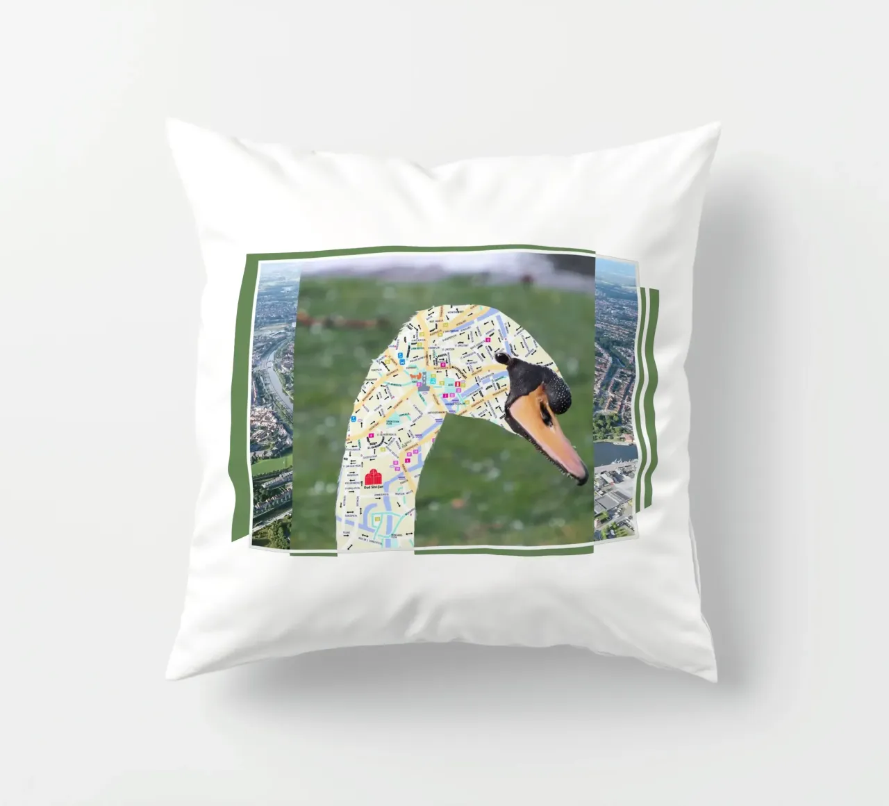 8000 Bruges - swan cuscino da fortrart