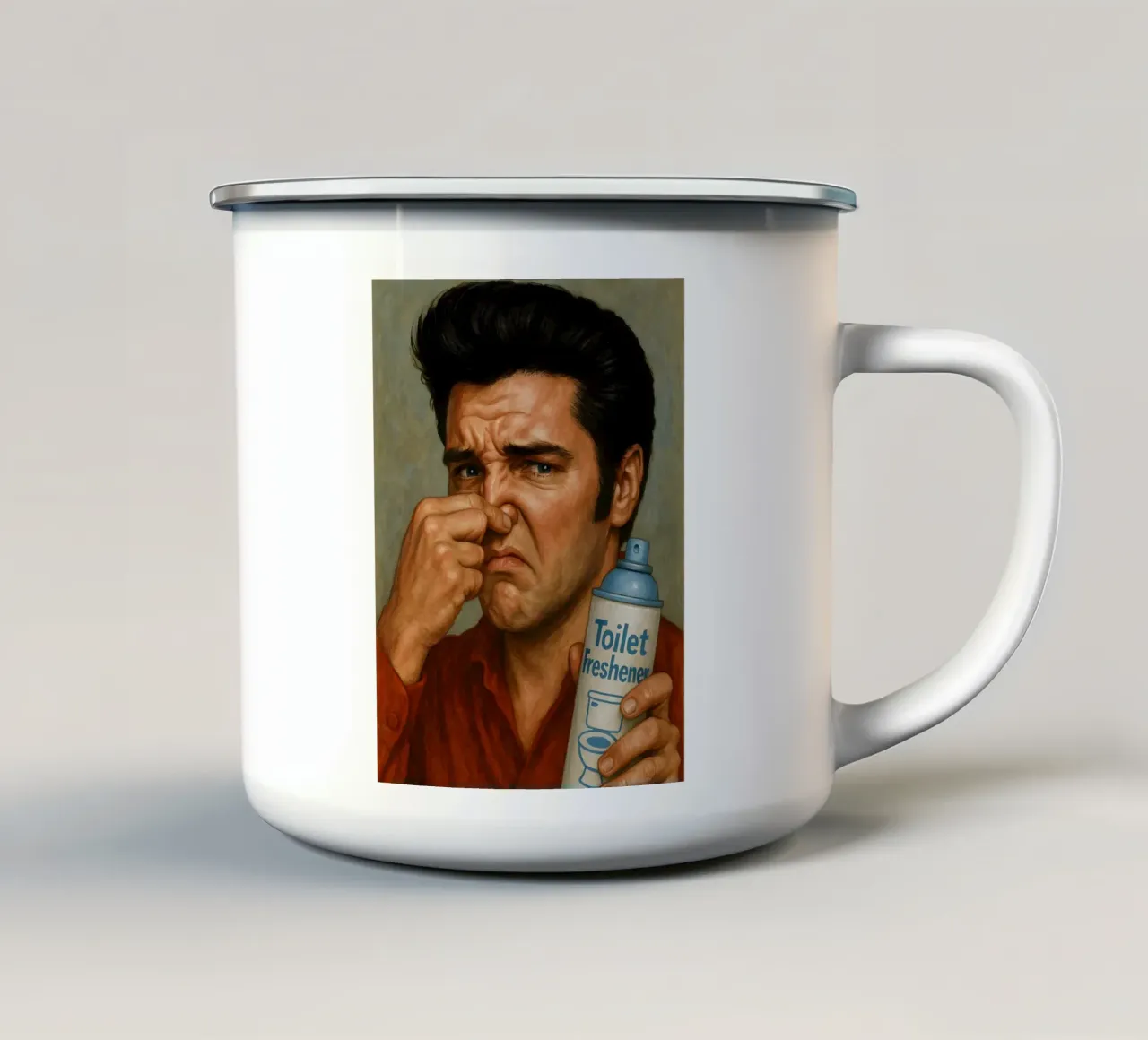 Elvis Presley: un bagno divertente tazza in smalto da ARTOMATIC