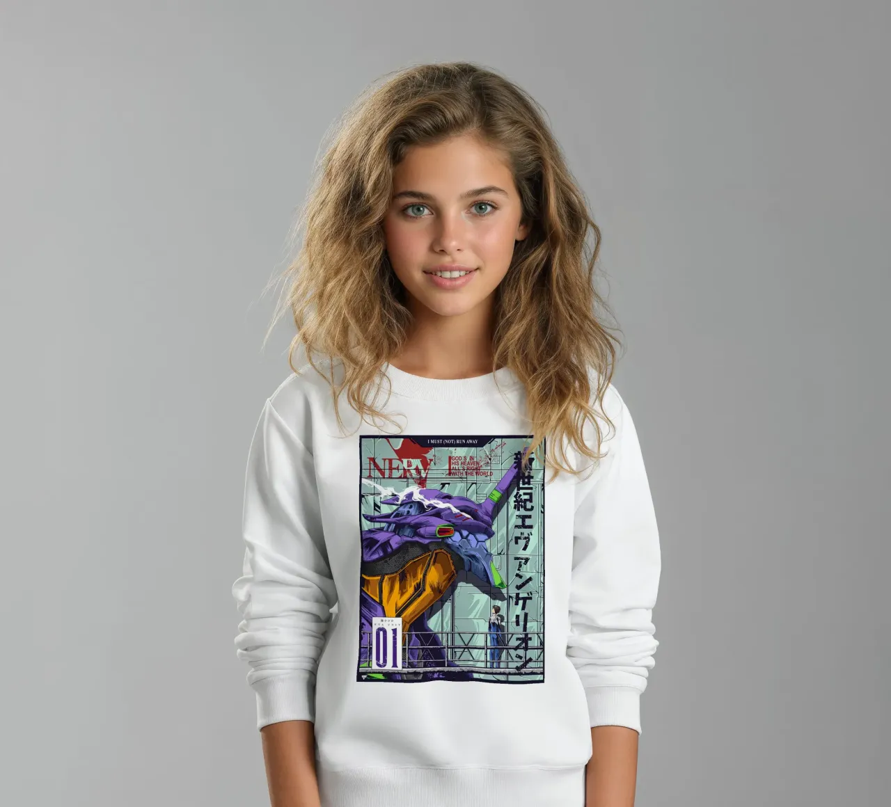 Evangelion - EVA 01 Poster a colori felpa bambino da MERRSHOP