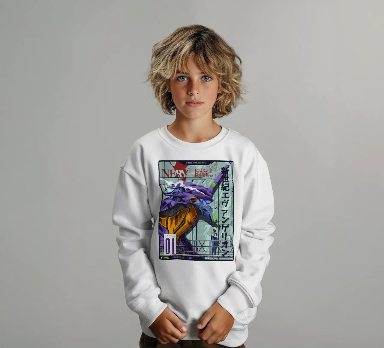 Evangelion - EVA 01 Poster a colori felpa bambino da MERRSHOP