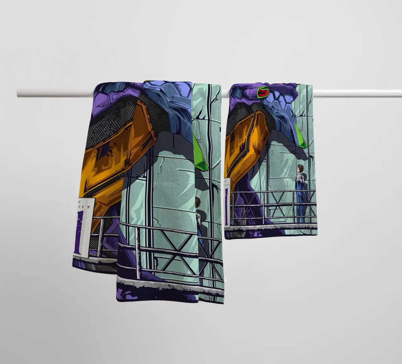 Evangelion - EVA 01 Poster a colori asciugamano da bagno da MERRSHOP