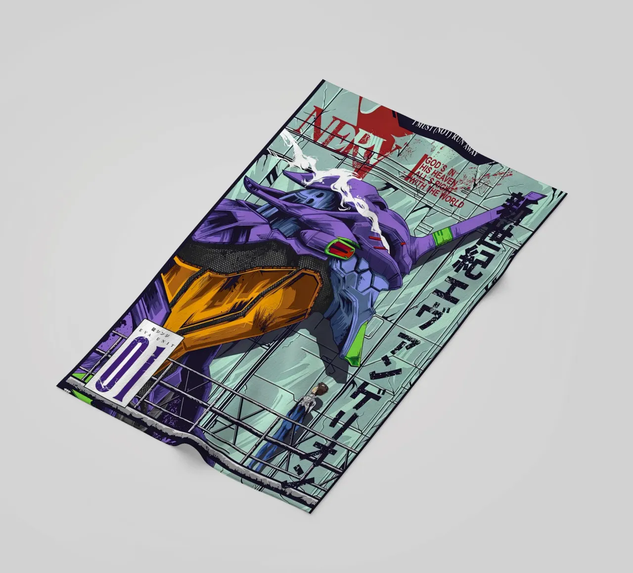 Evangelion - EVA 01 Poster a colori telo mare da MERRSHOP