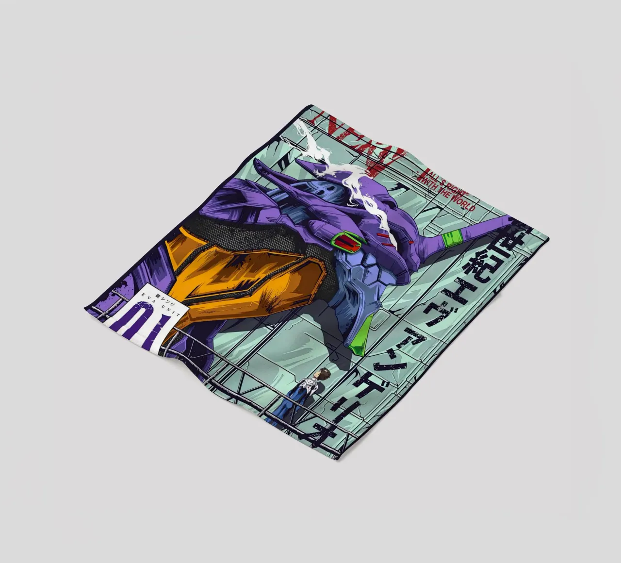 Evangelion - EVA 01 Poster a colori coperta in pile da MERRSHOP