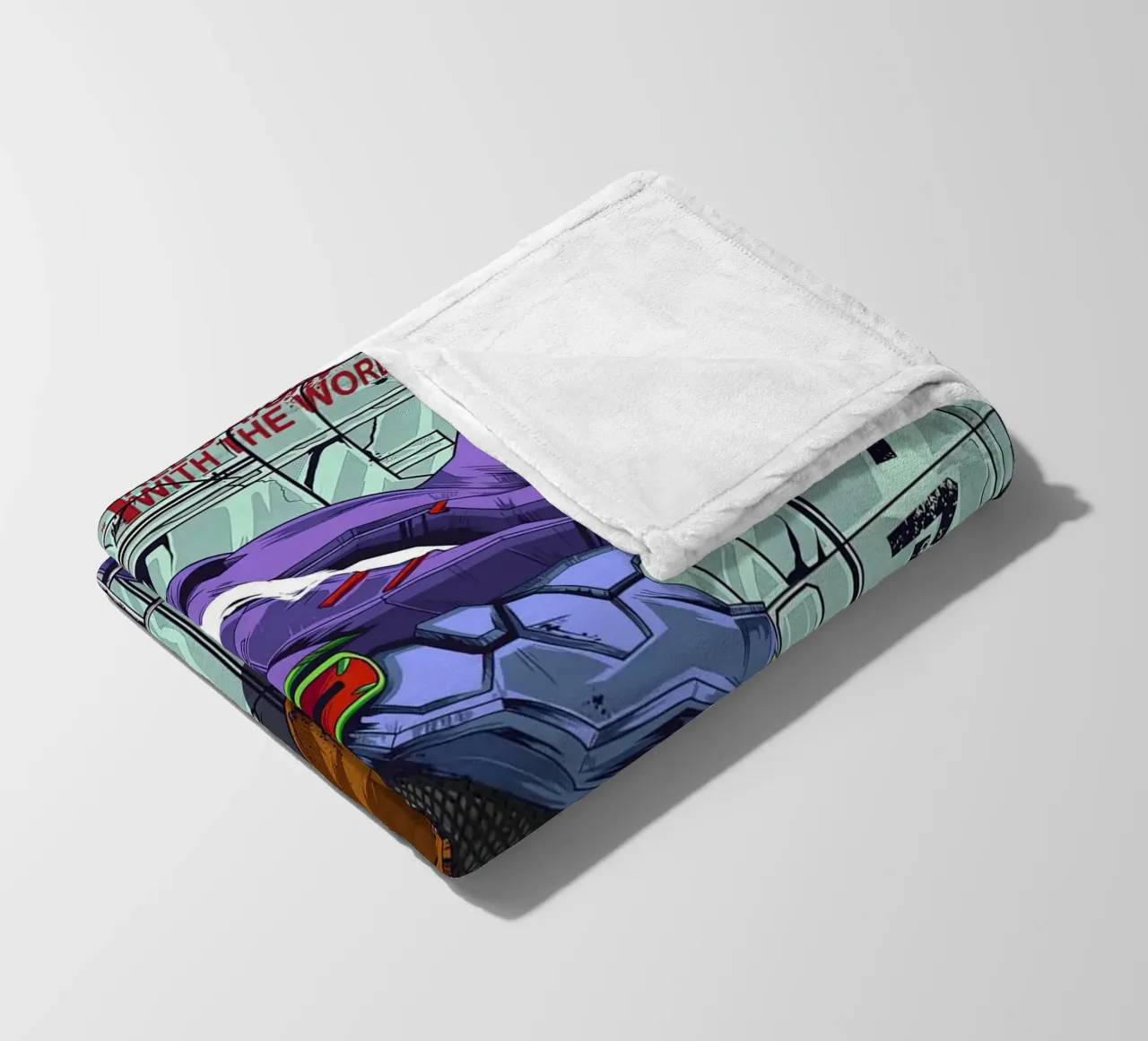 Evangelion - EVA 01 Poster a colori coperta in pile da MERRSHOP