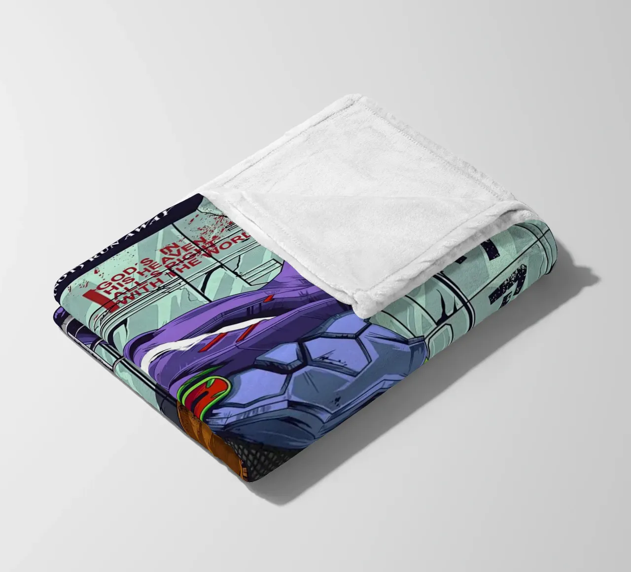 Evangelion - EVA 01 Poster a colori coperta in pile da MERRSHOP