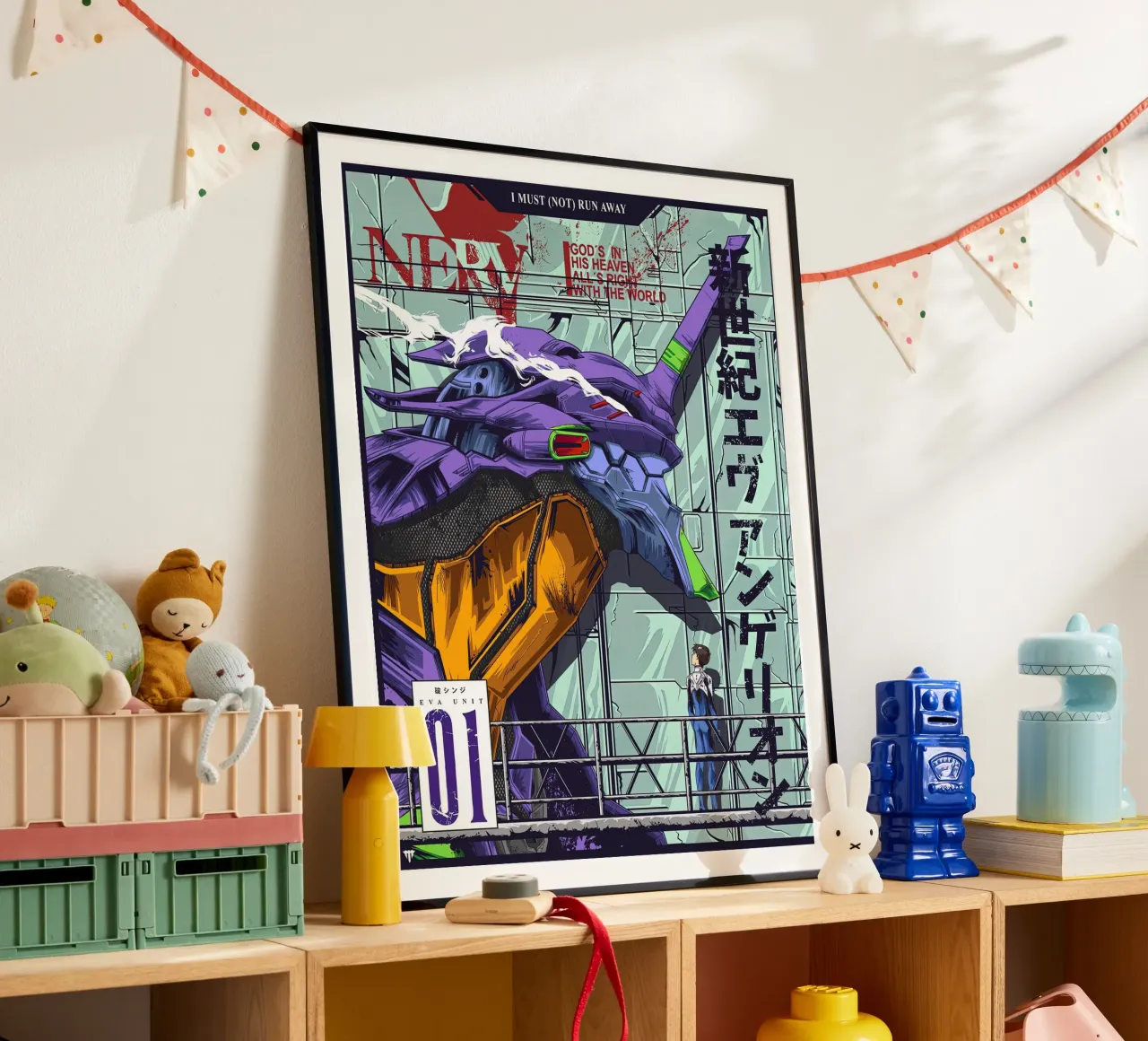 Evangelion - EVA 01 Poster a colori poster con telaio in plastica da MERRSHOP