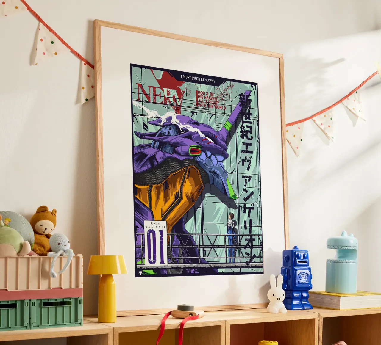 Evangelion - EVA 01 Poster a colori poster con telaio in plastica da MERRSHOP