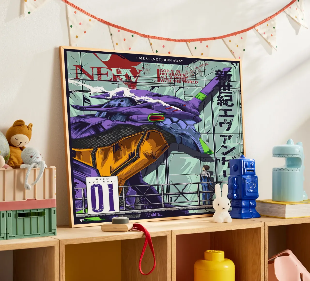 Evangelion - EVA 01 Poster a colori poster con telaio in plastica da MERRSHOP