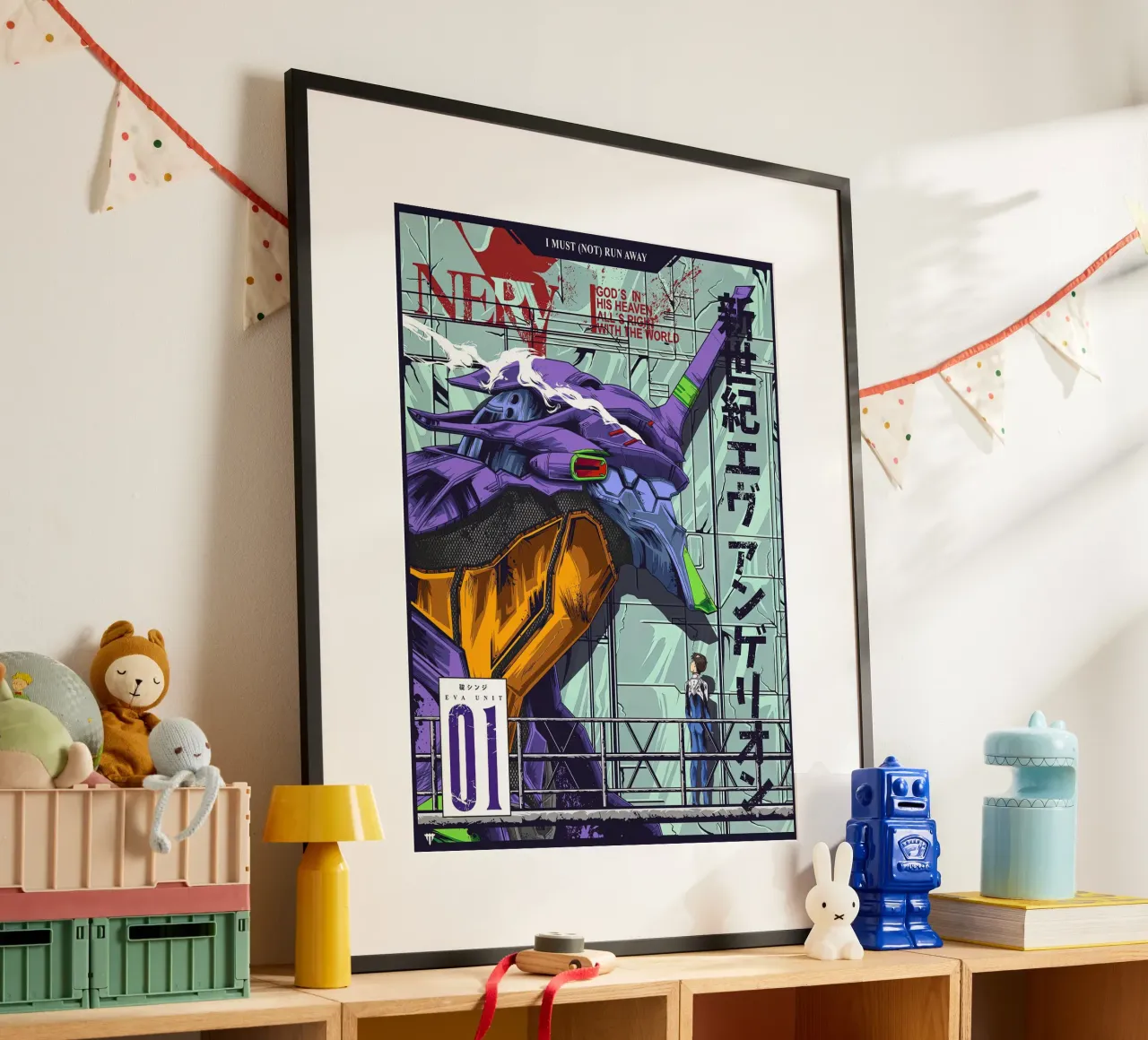 Evangelion - EVA 01 Poster a colori poster con telaio in plastica da MERRSHOP