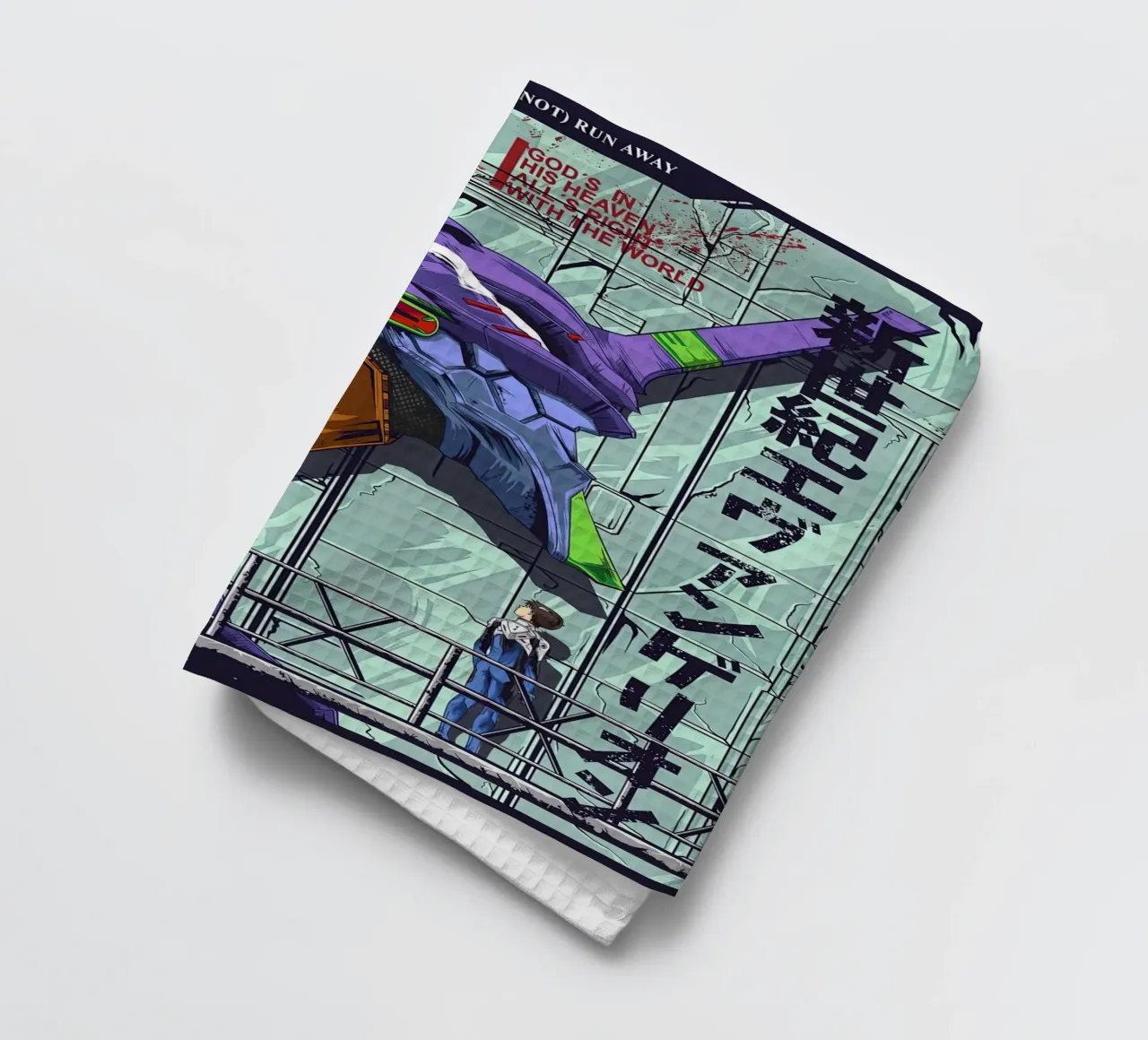 Evangelion - EVA 01 Poster Colour tea towel by MERRSHOP