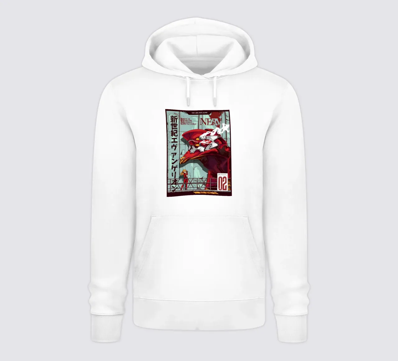 Evangelion - Poster a colori EVA 02 felpa con cappuccio da MERRSHOP