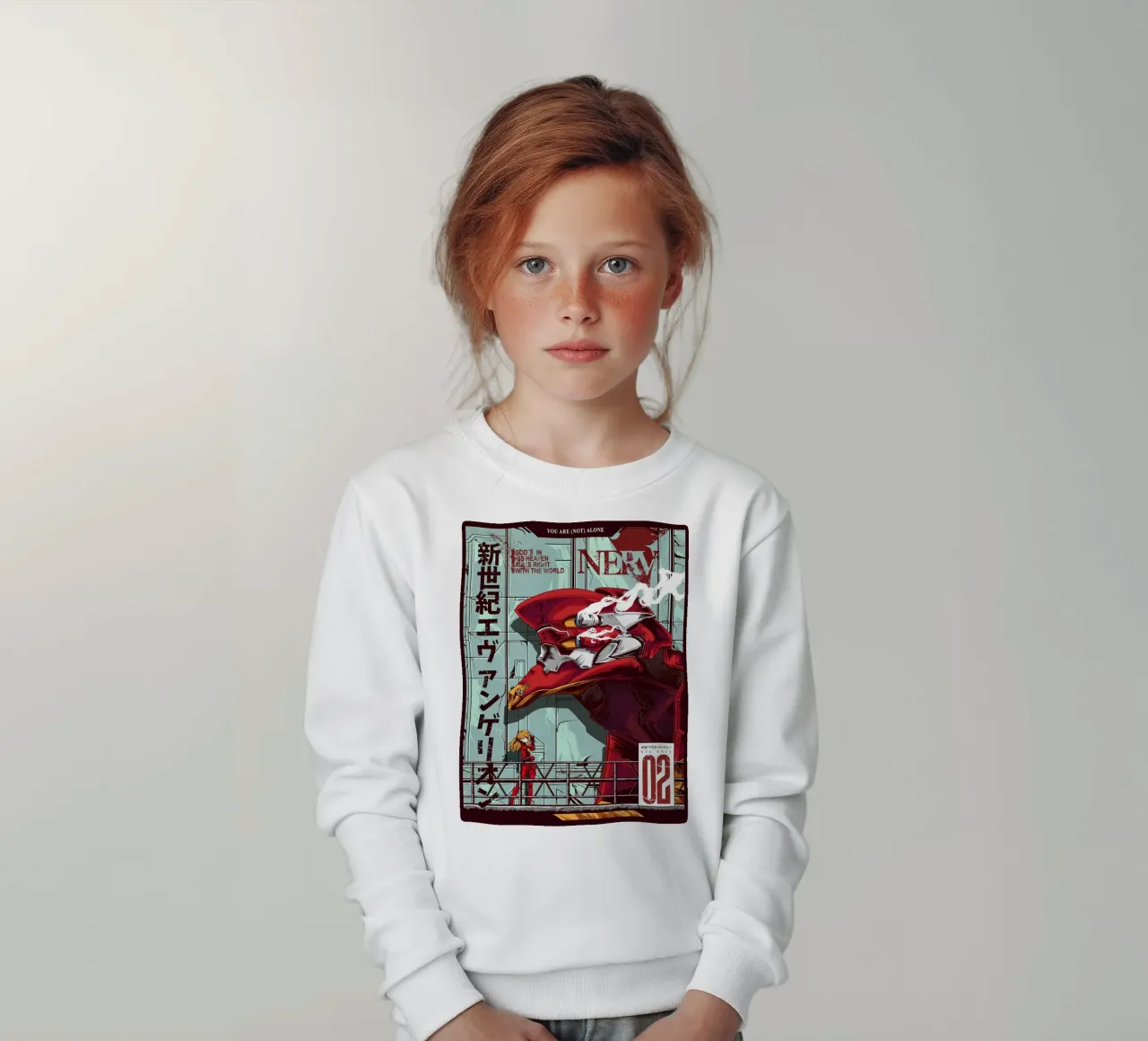 Evangelion - Poster a colori EVA 02 felpa bambino da MERRSHOP