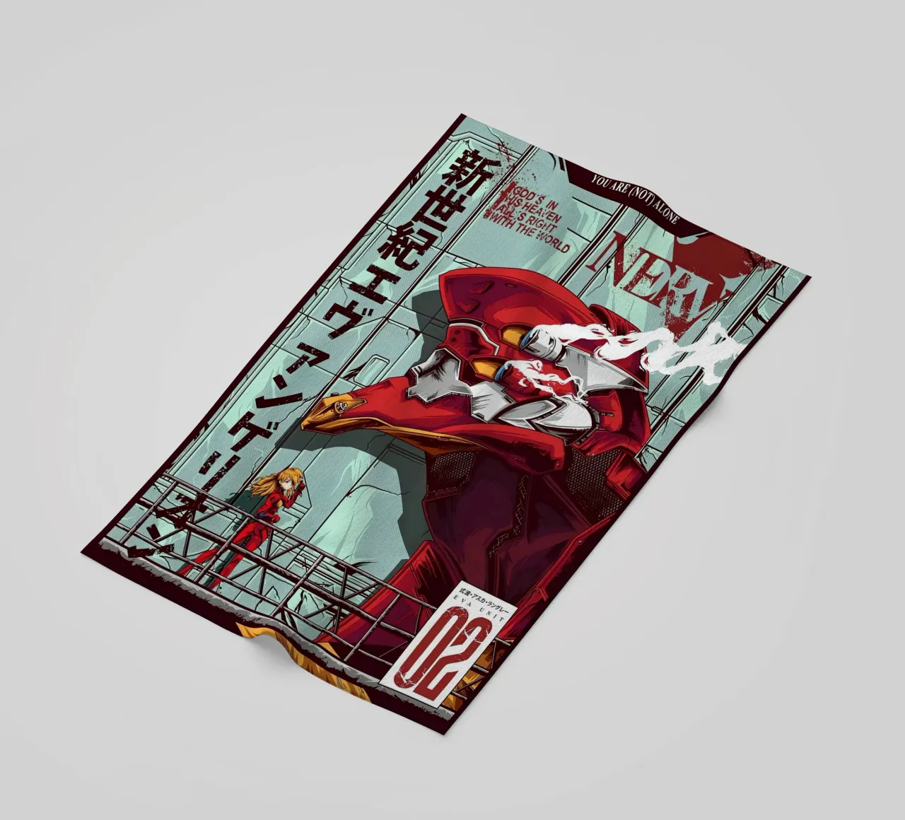 Evangelion - Poster a colori EVA 02 telo mare da MERRSHOP