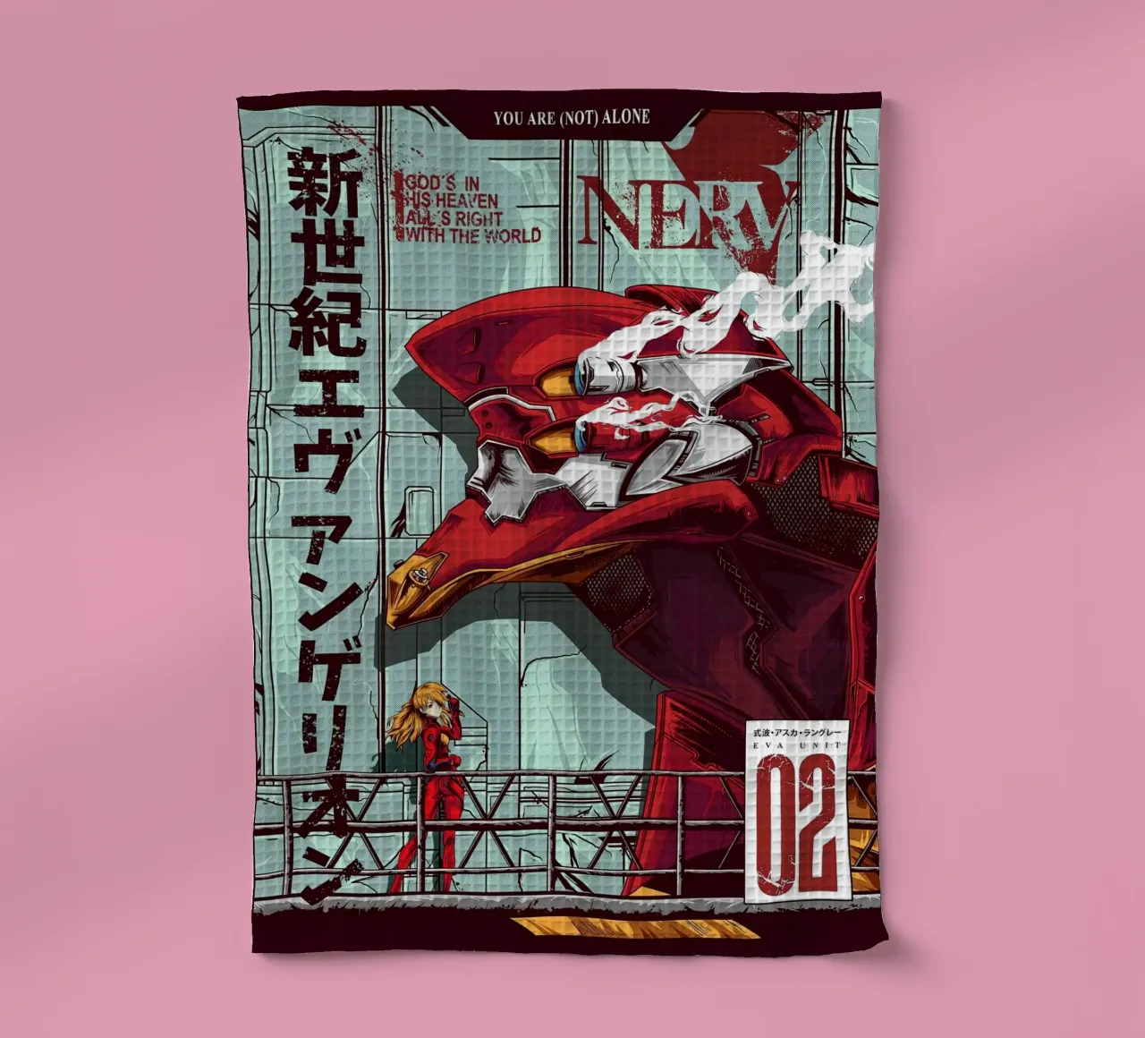 Evangelion - Poster a colori EVA 02 canovaccio da cucina da MERRSHOP
