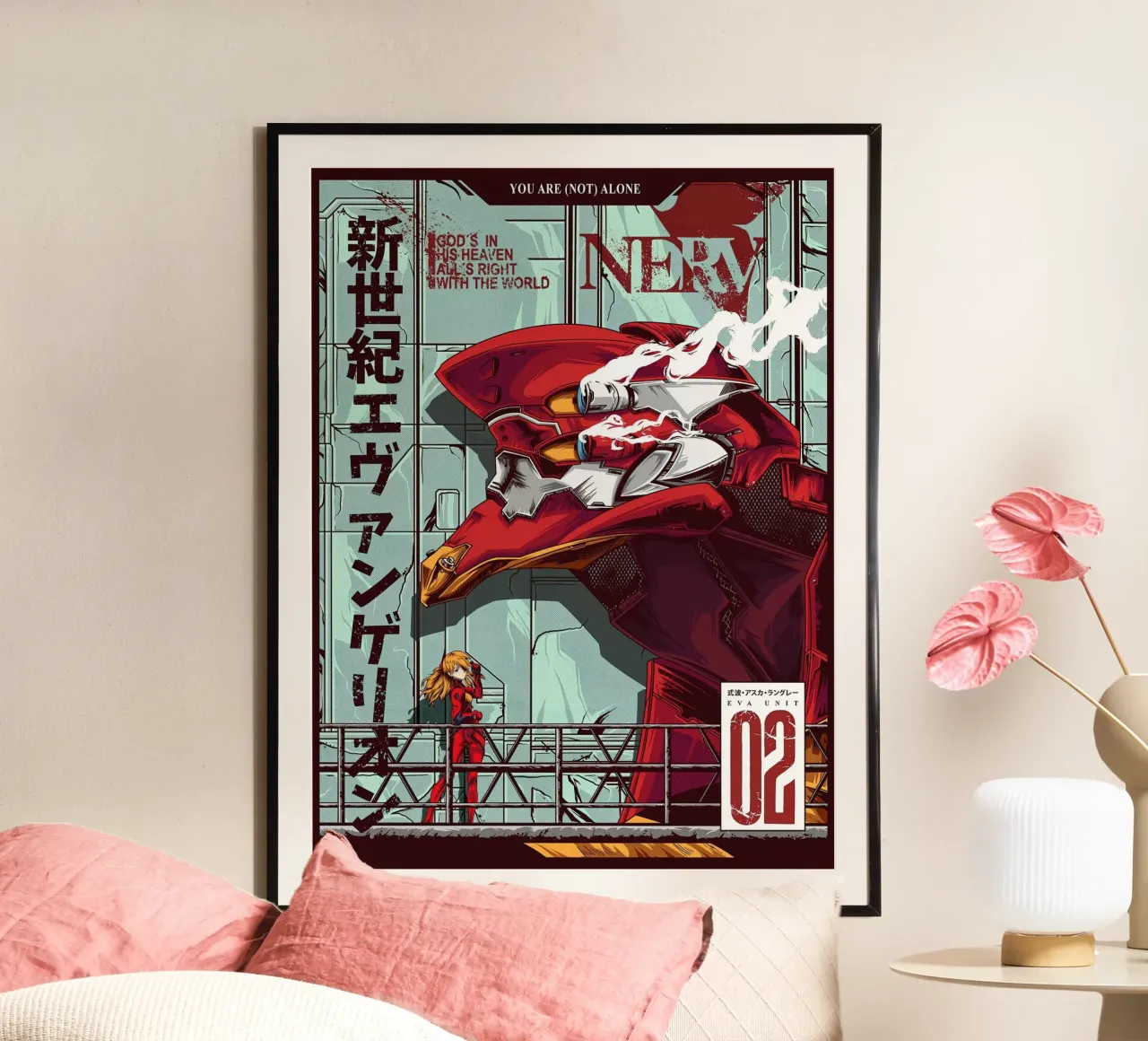 Evangelion - Poster a colori EVA 02 carta hahnemühle da MERRSHOP