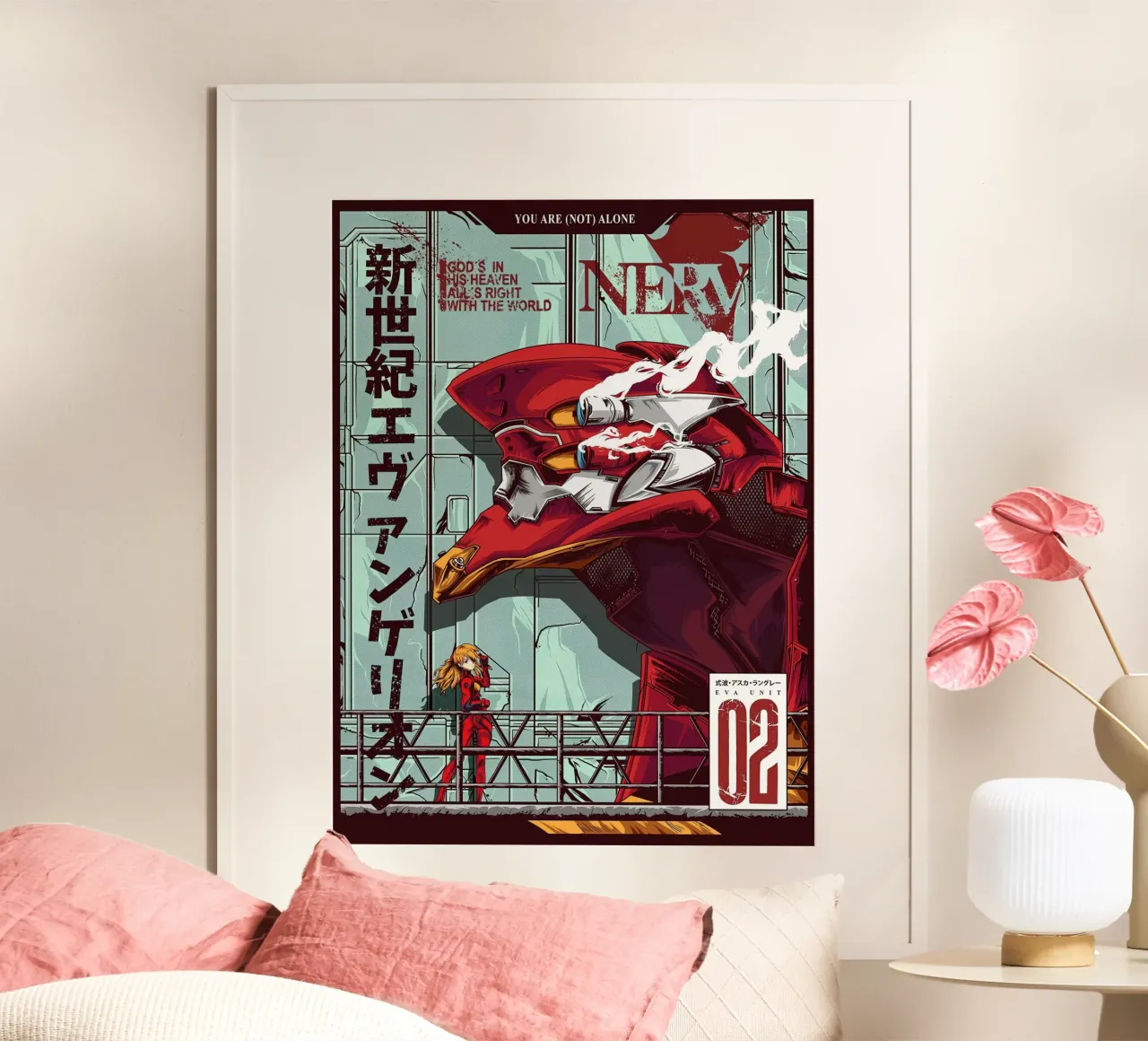 Evangelion - Poster a colori EVA 02 carta hahnemühle da MERRSHOP