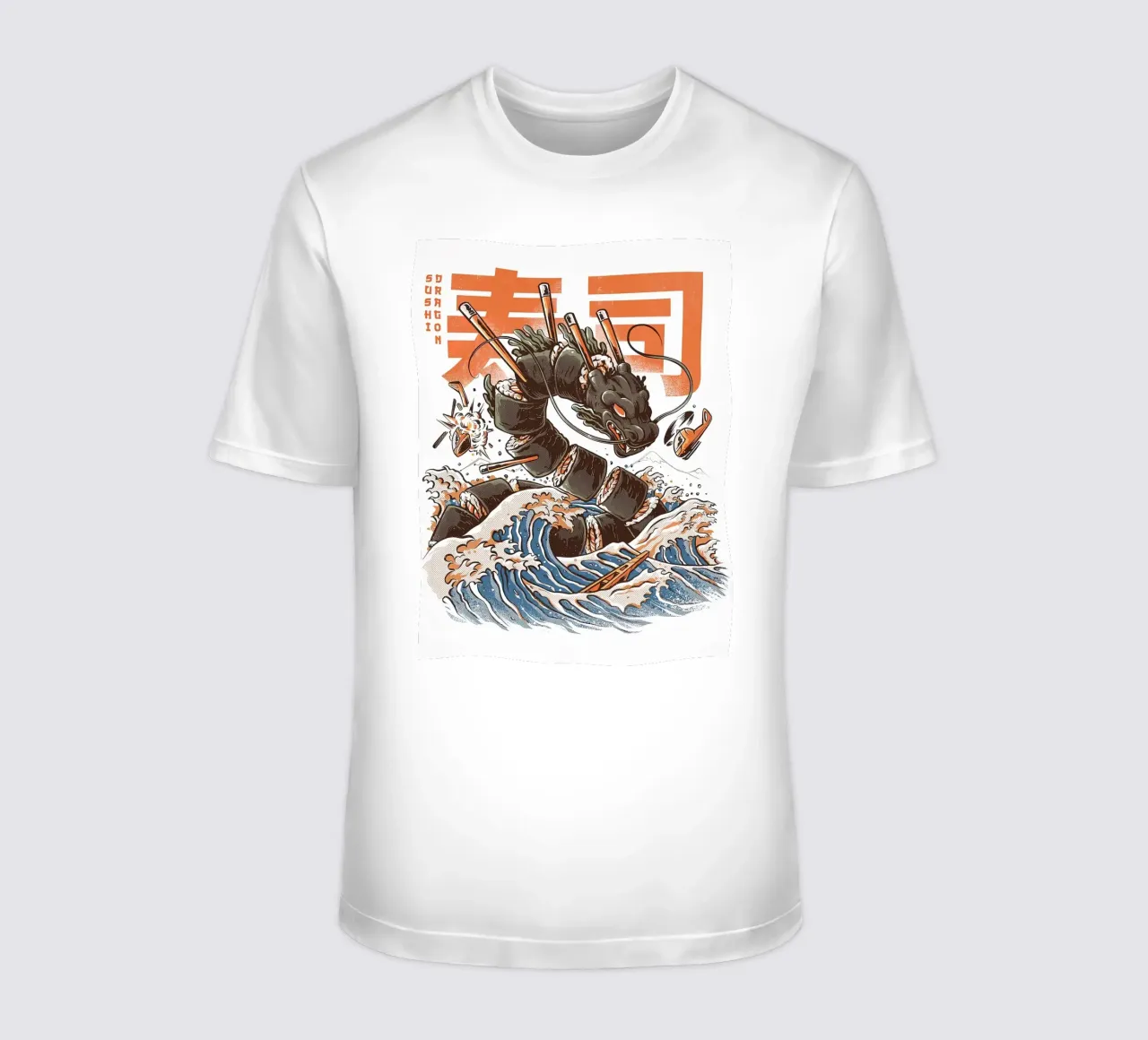 Grande Drago del Sushi t-shirt da MERRSHOP