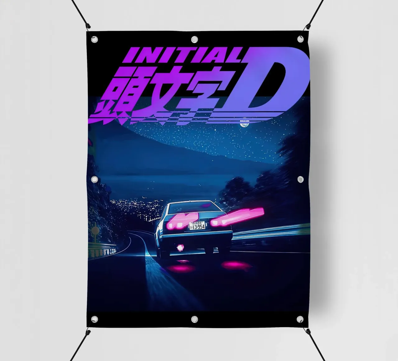 Iniziale D Neon AE86 telo in pvc da MERRSHOP