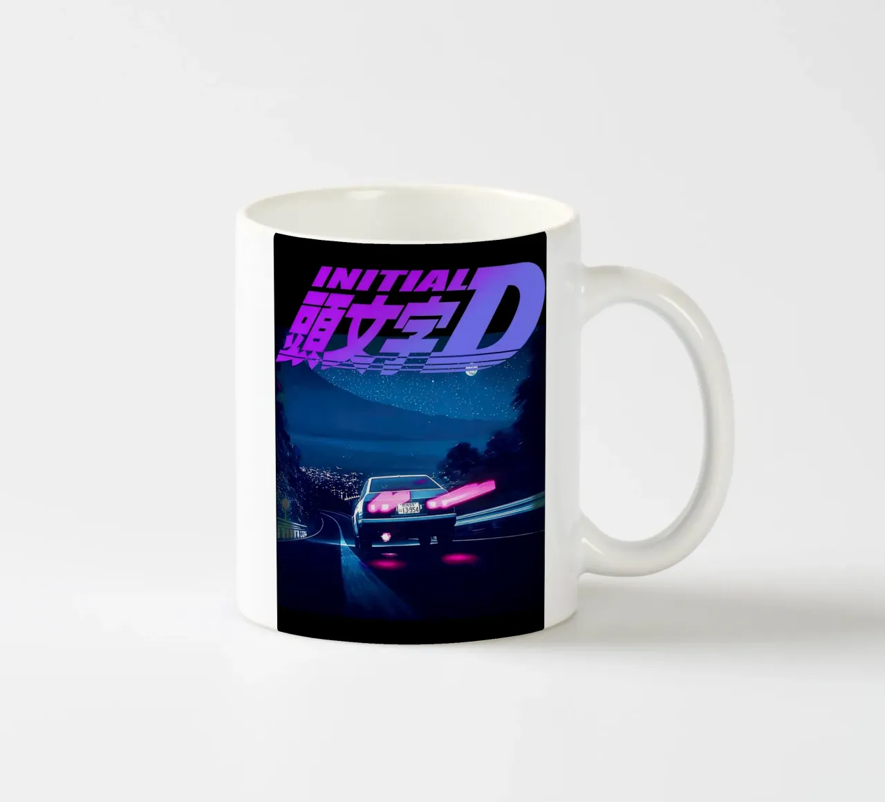 Iniziale D Neon AE86 tazza in ceramica da MERRSHOP