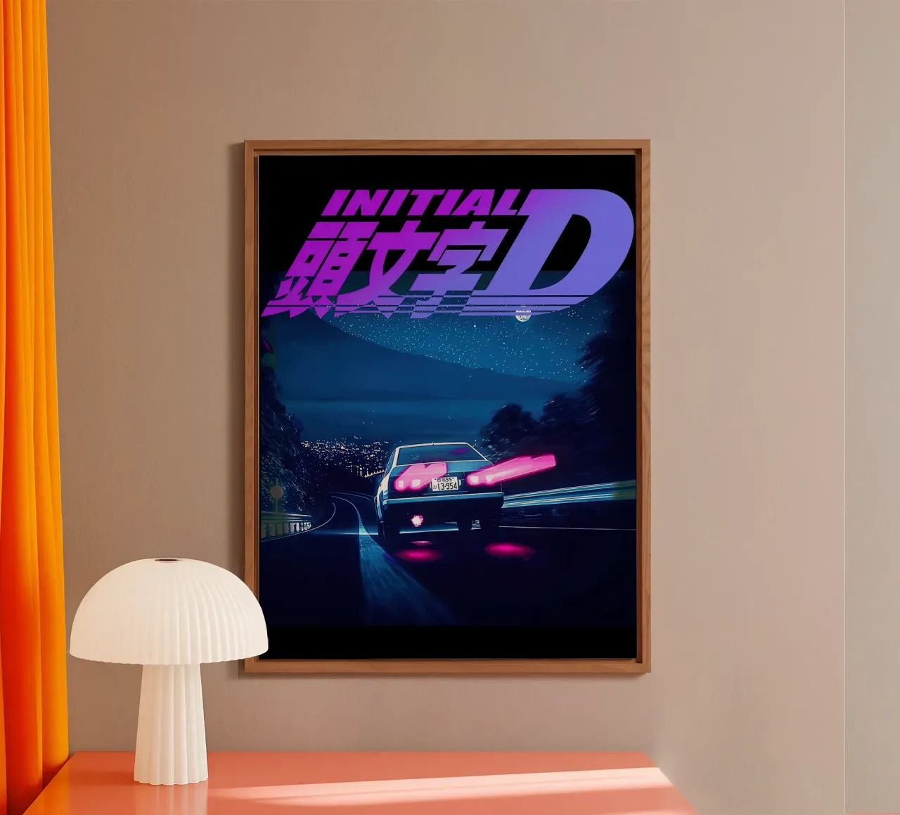 Iniziale D Neon AE86 alluminio dibond da MERRSHOP