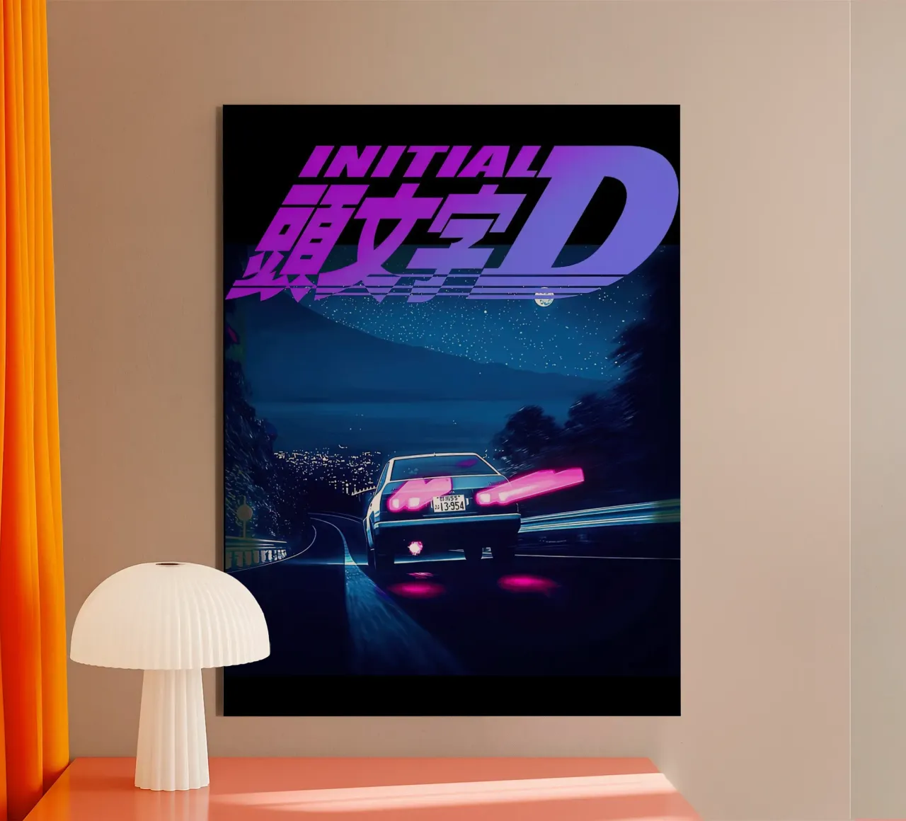Iniziale D Neon AE86 alluminio dibond da MERRSHOP