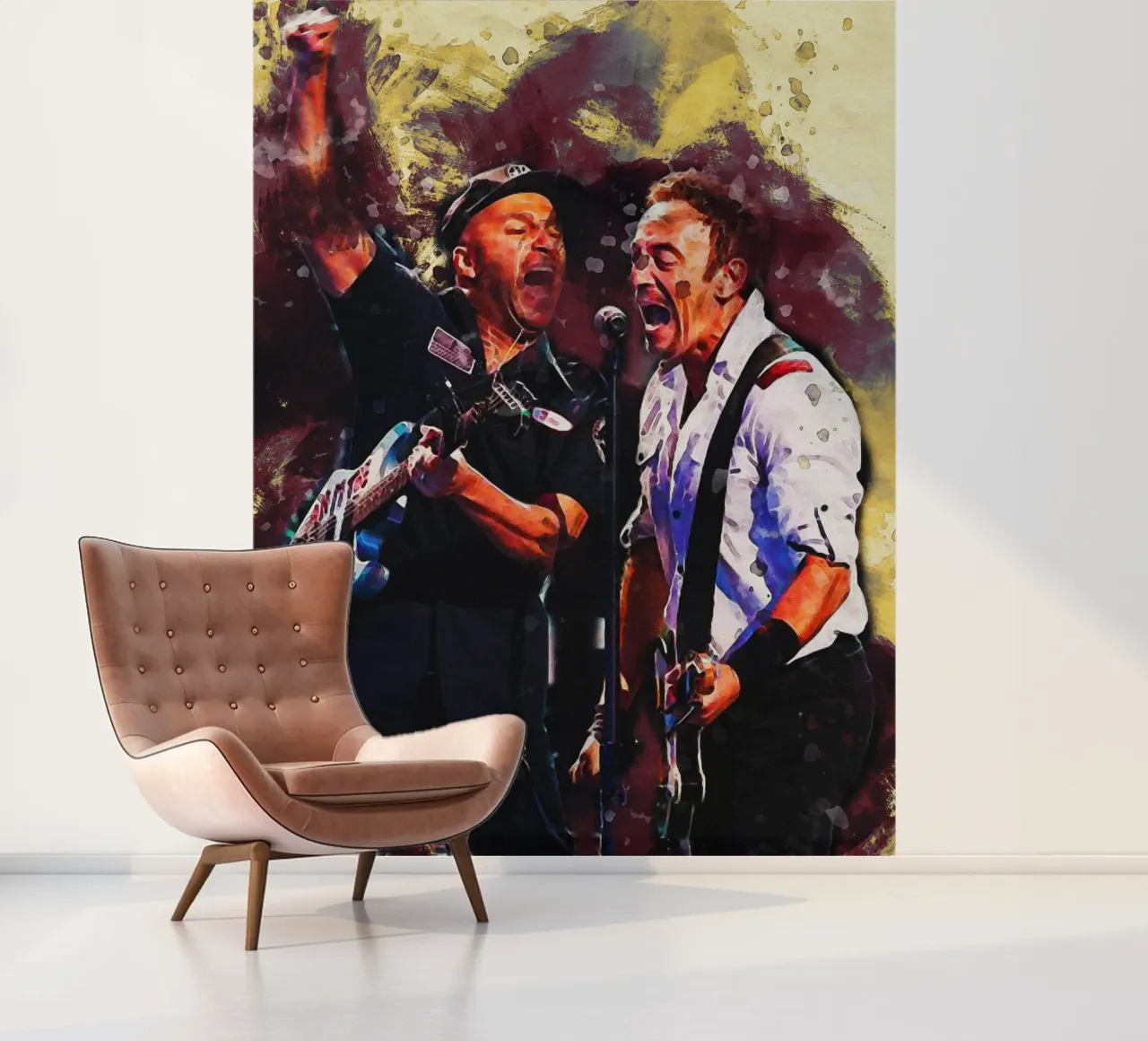 Smudge von Tom Morello & Bruce Springsteen Fototapete von Gunawan Rb