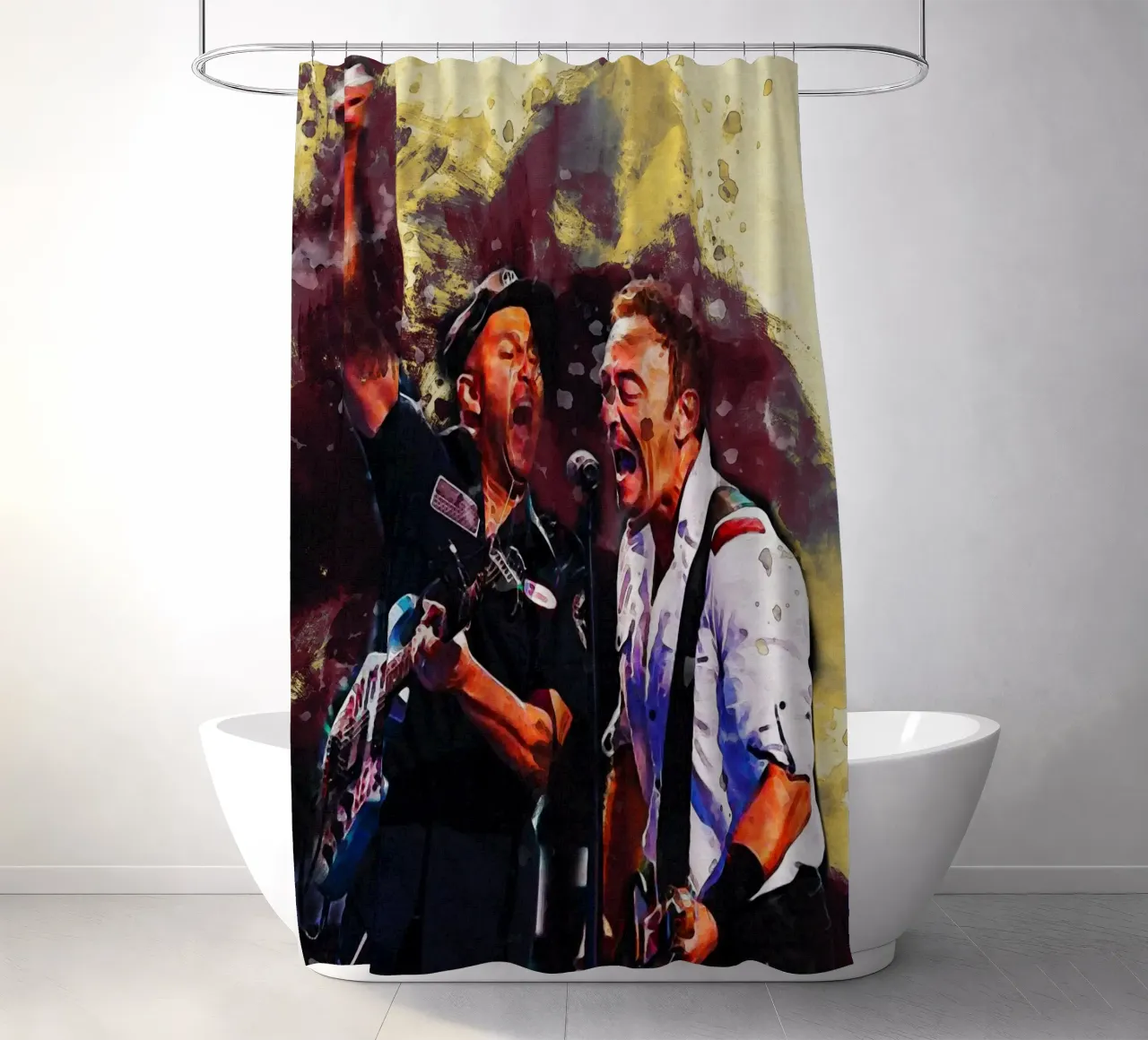 Sbaffo di Tom Morello & Bruce Springsteen tenda da doccia da Gunawan Rb