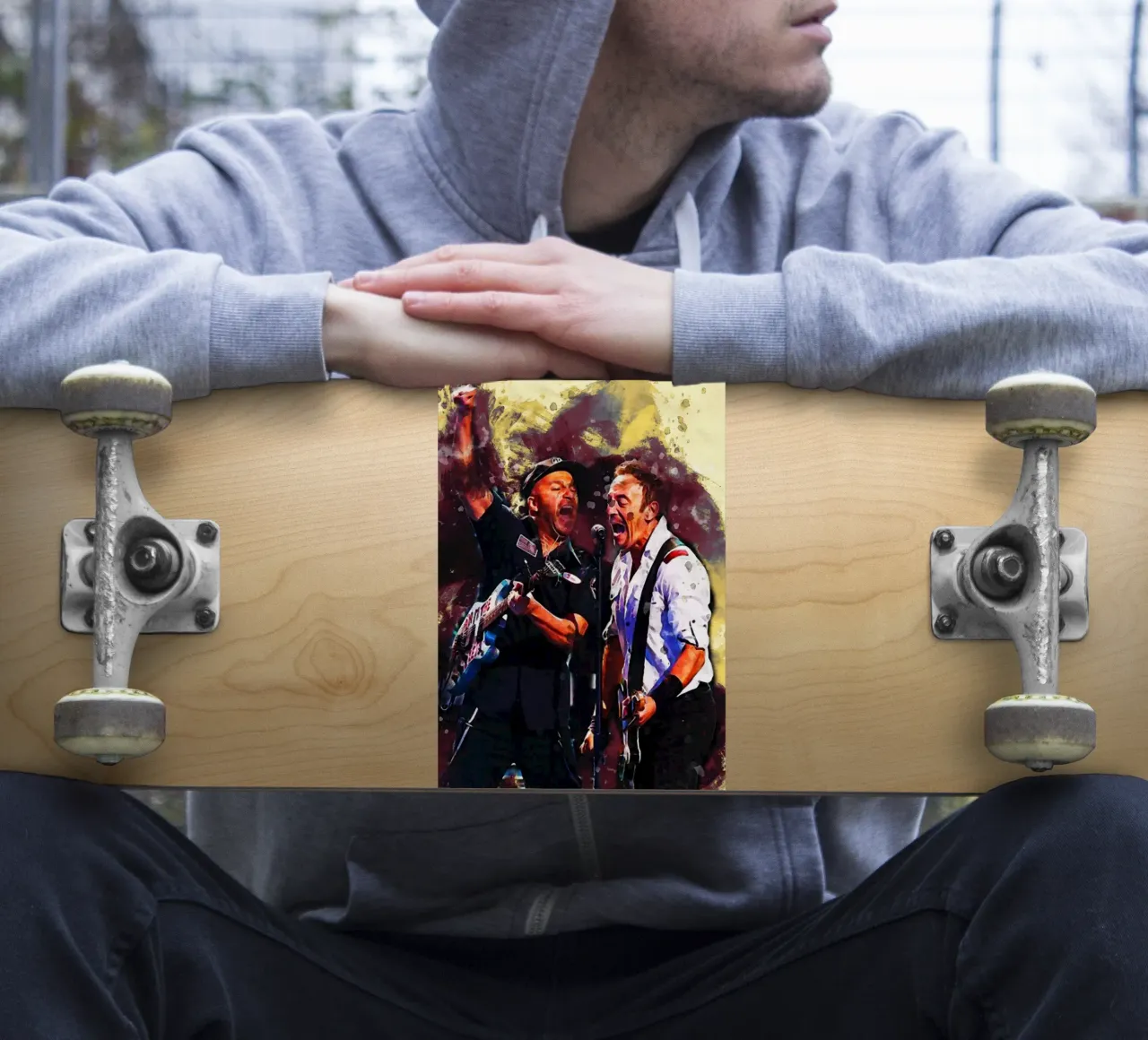 La boue de Tom Morello et Bruce Springsteen autocollant de Gunawan Rb