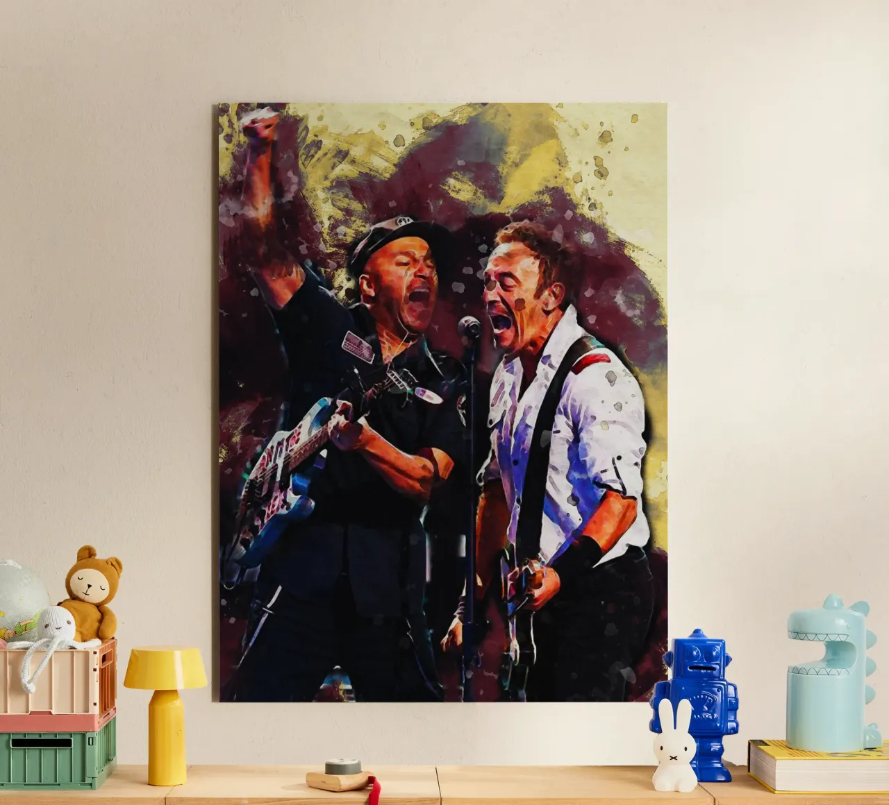 Sbaffo di Tom Morello & Bruce Springsteen alluminio dibond da Gunawan Rb