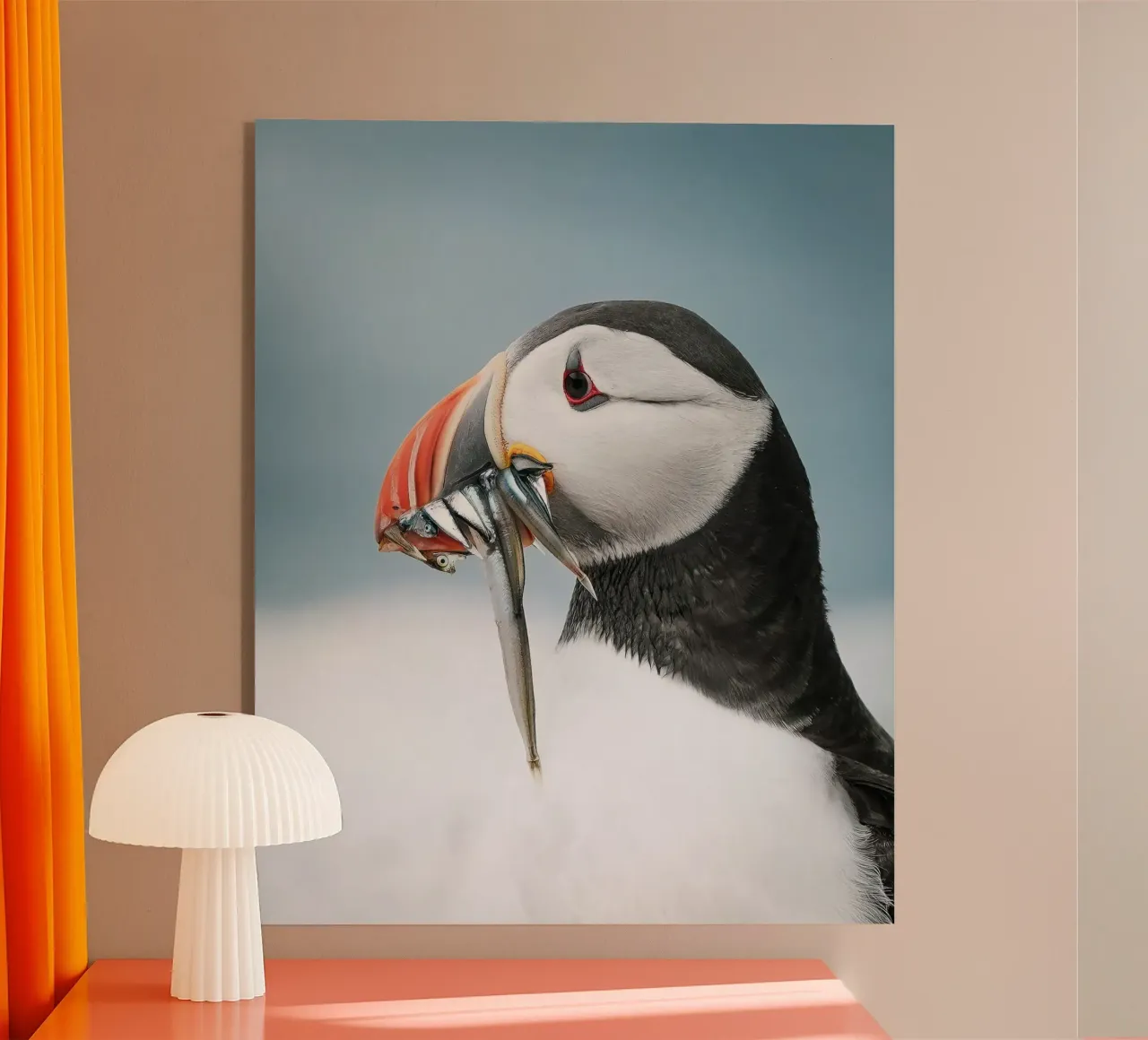 Puffin acrylic glass by Tom's Wildlife