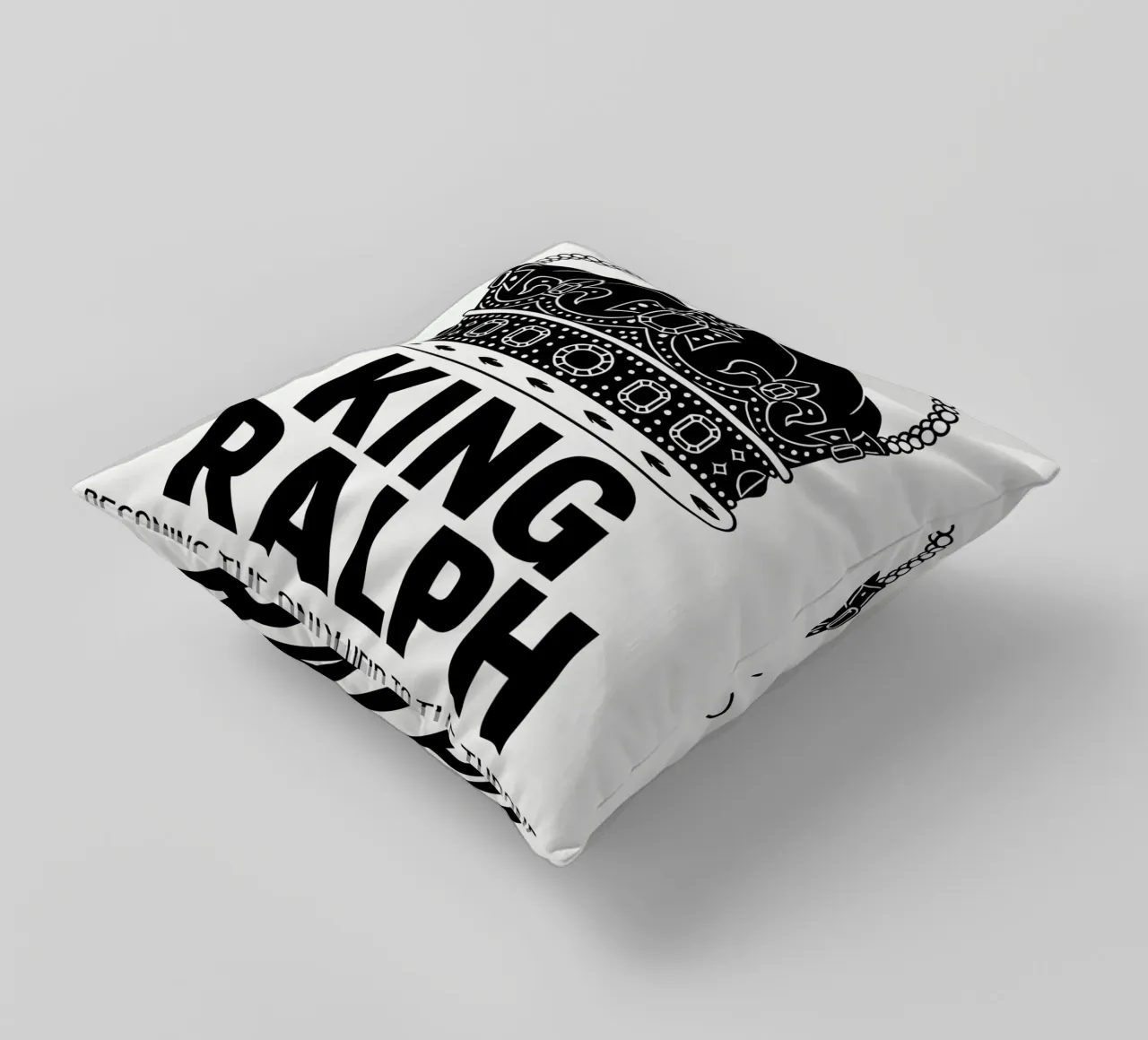 King Ralph Print cuscino da MoviesArt