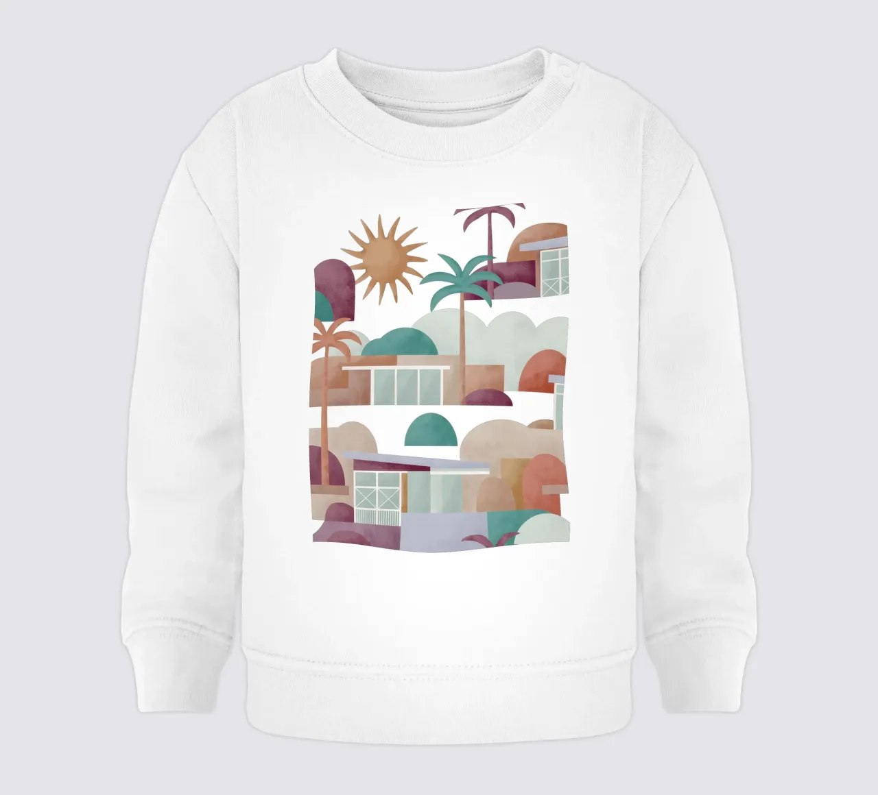Palm Springs Dreaming Sundown felpa neonato da designdn