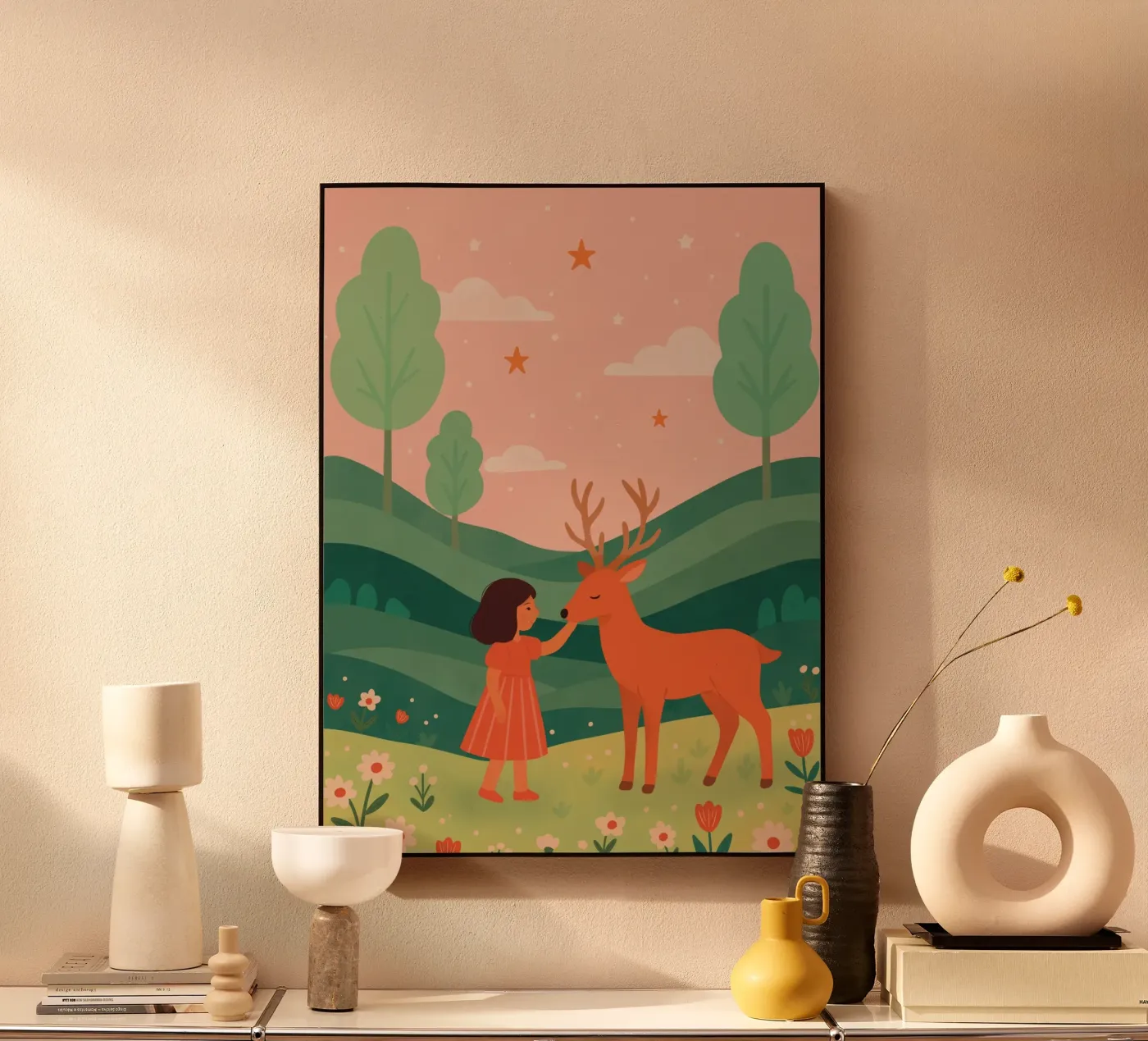 La bambina e il cervo plexiglass da kokoprint