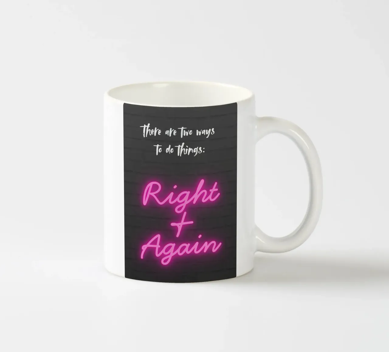 RIGHT AND AGAIN tazza in ceramica da Einfach Uebel