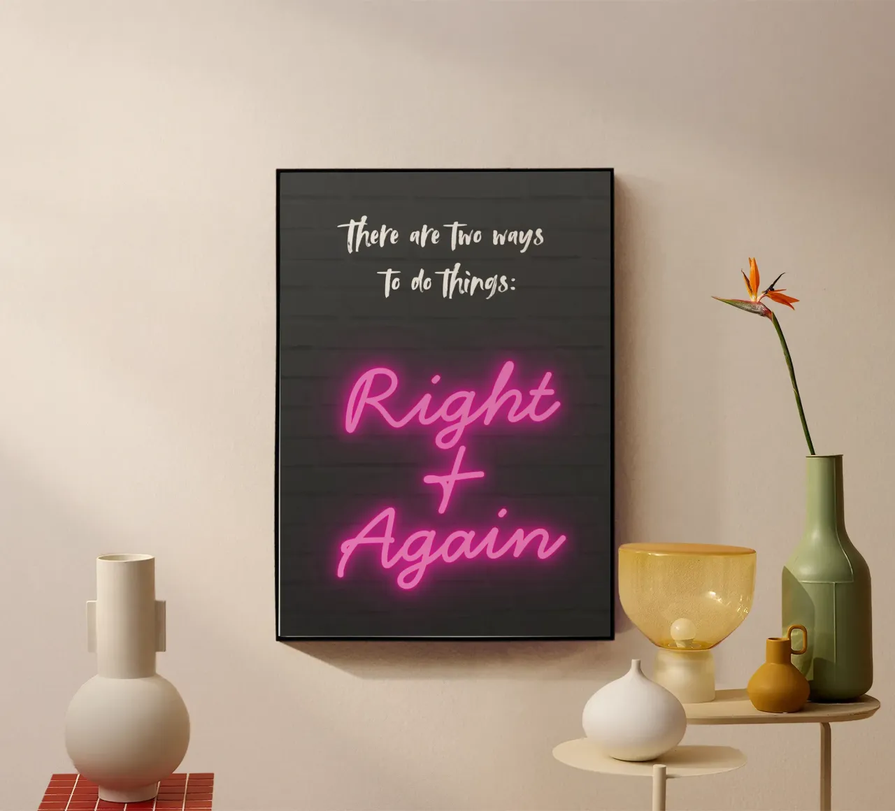 RIGHT AND AGAIN plexiglass da Einfach Uebel