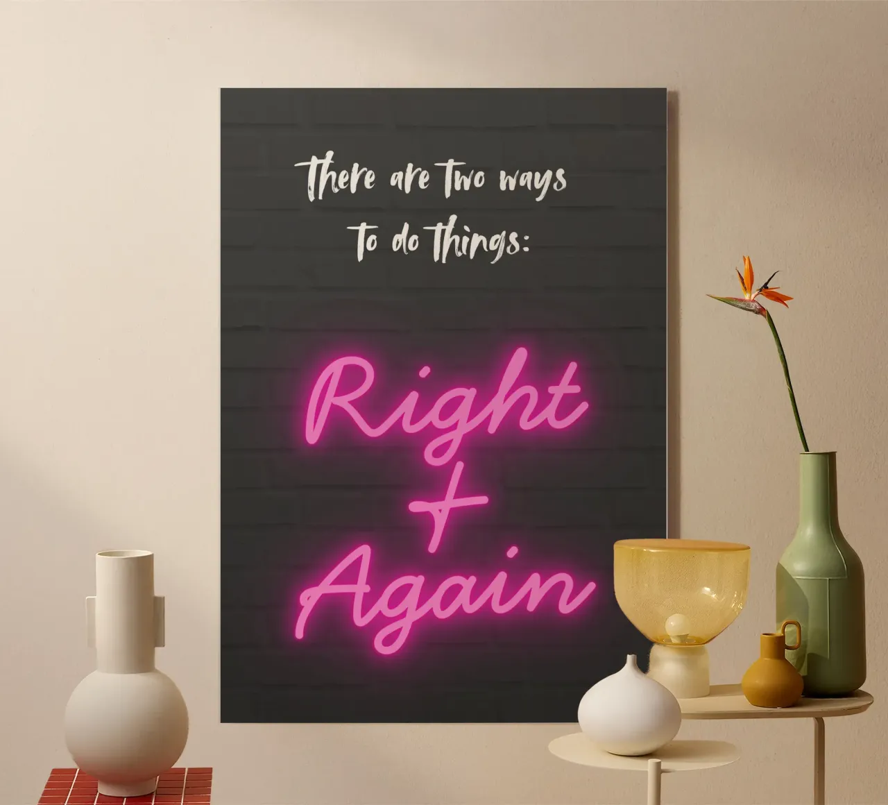 RIGHT AND AGAIN plexiglass da Einfach Uebel