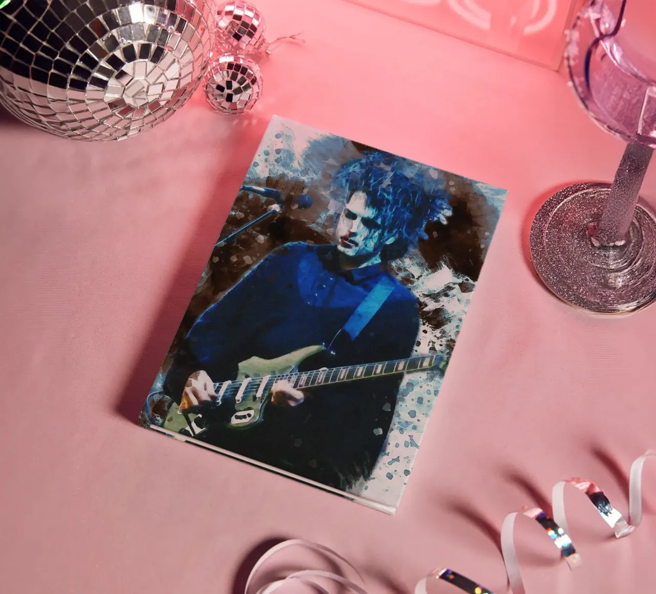Smudge of Portrait Robert Smith notebook by Gunawan Rb