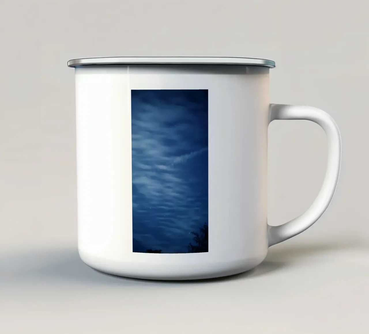 Nuvola serena tazza in smalto da Bleu