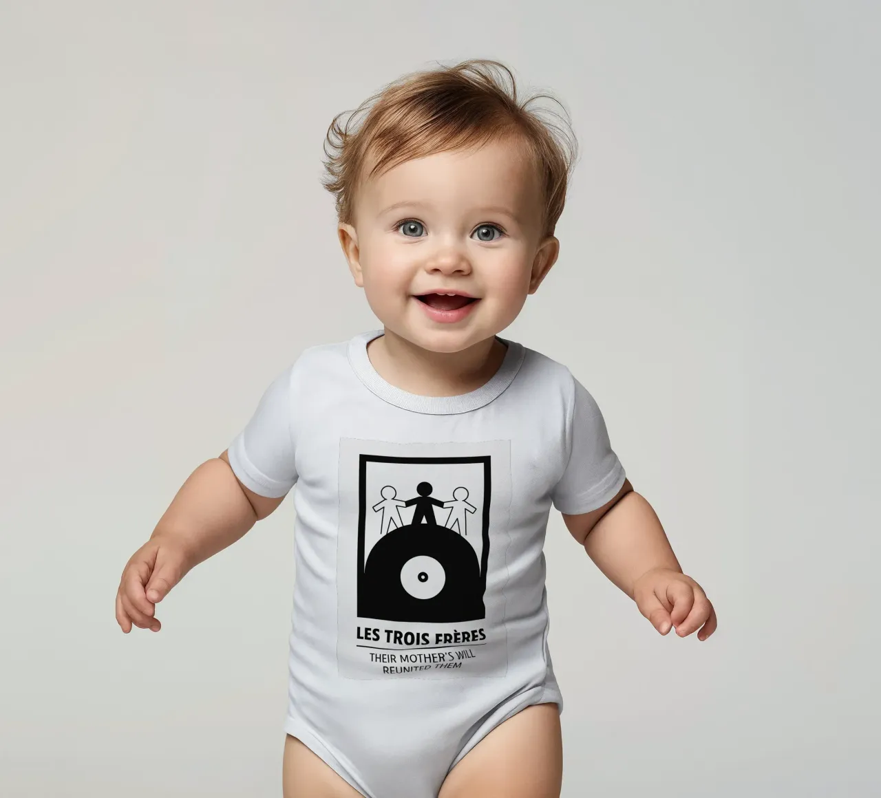 Les Trois Frères Print body neonato maniche corte da MoviesArt