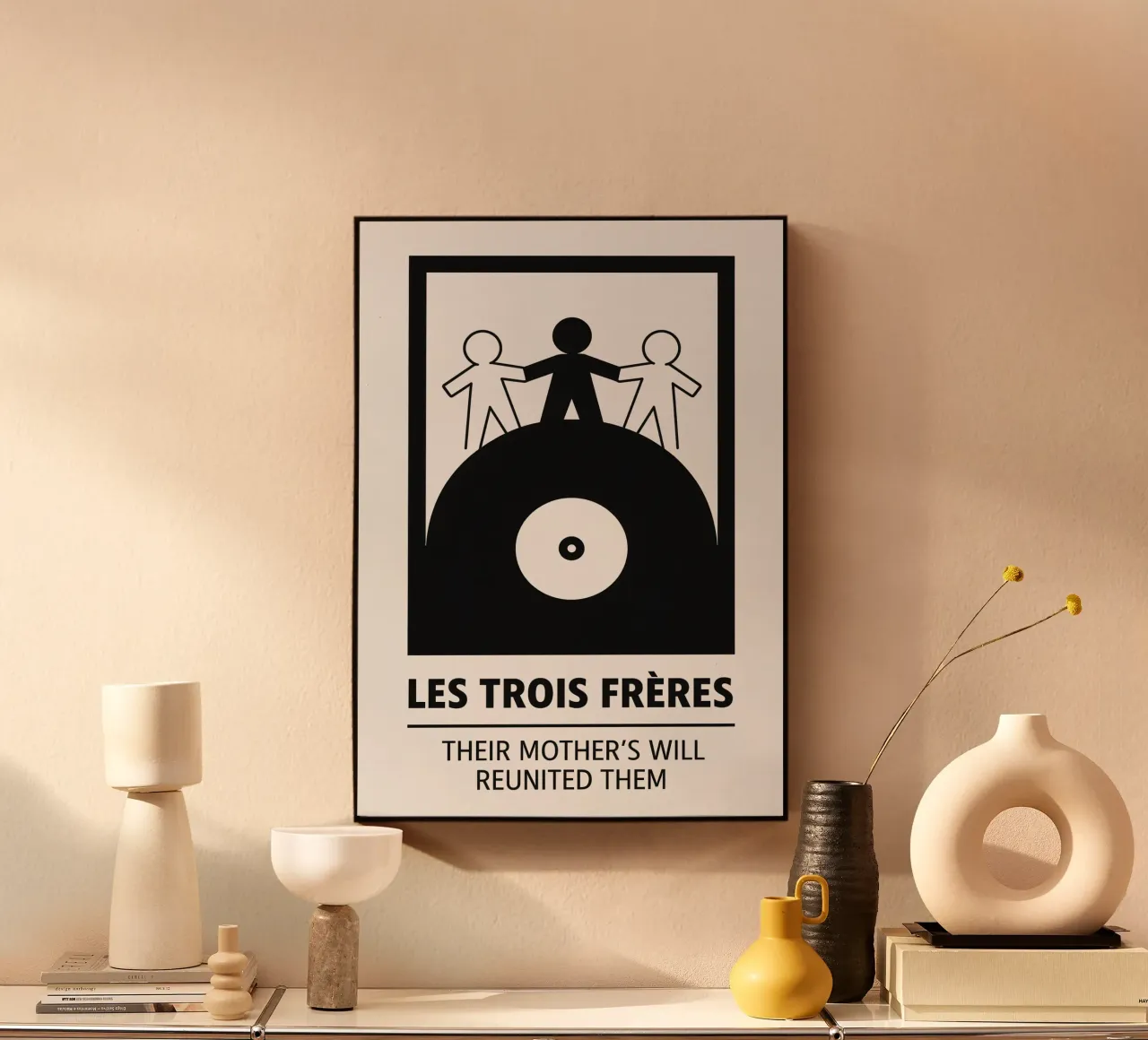 Les Trois Frères Print alluminio dibond da MoviesArt
