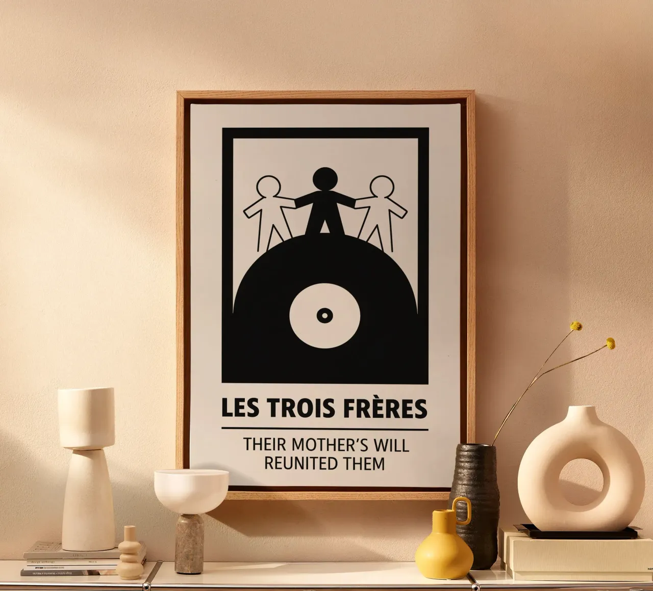 Les Trois Frères Print canvas by MoviesArt