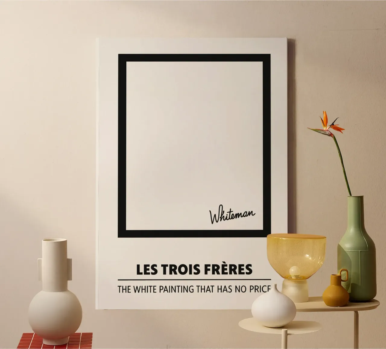 Les Trois Frères Print tela con Cornice a cassetta da MoviesArt