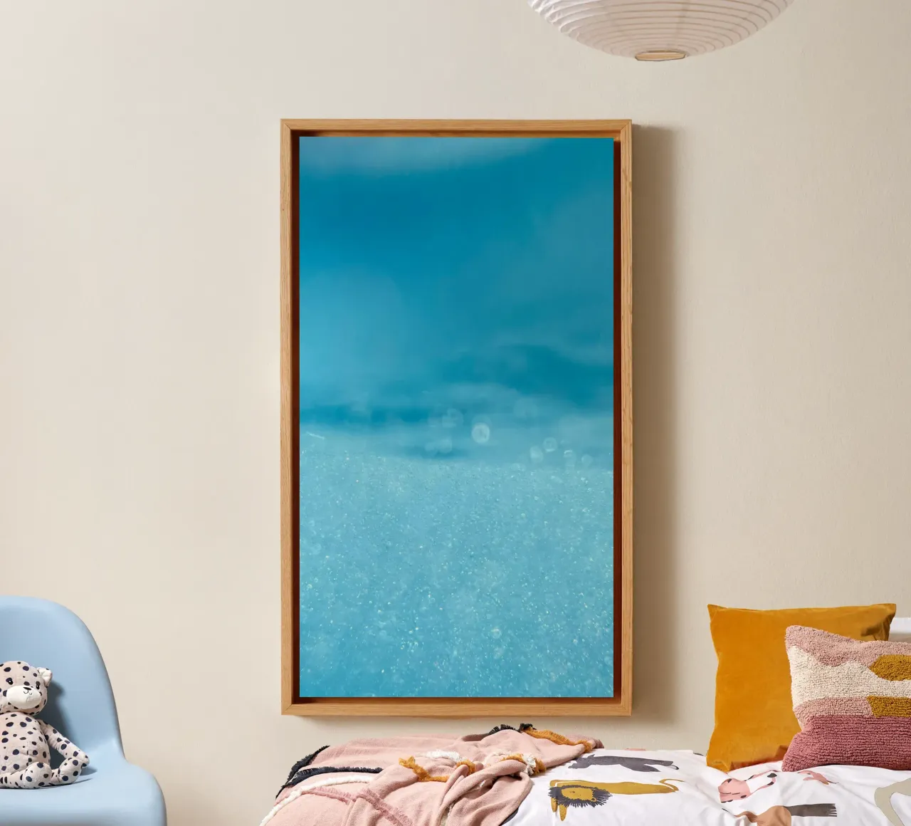 acqua all'orizzonte tela con Cornice a cassetta da Bleu
