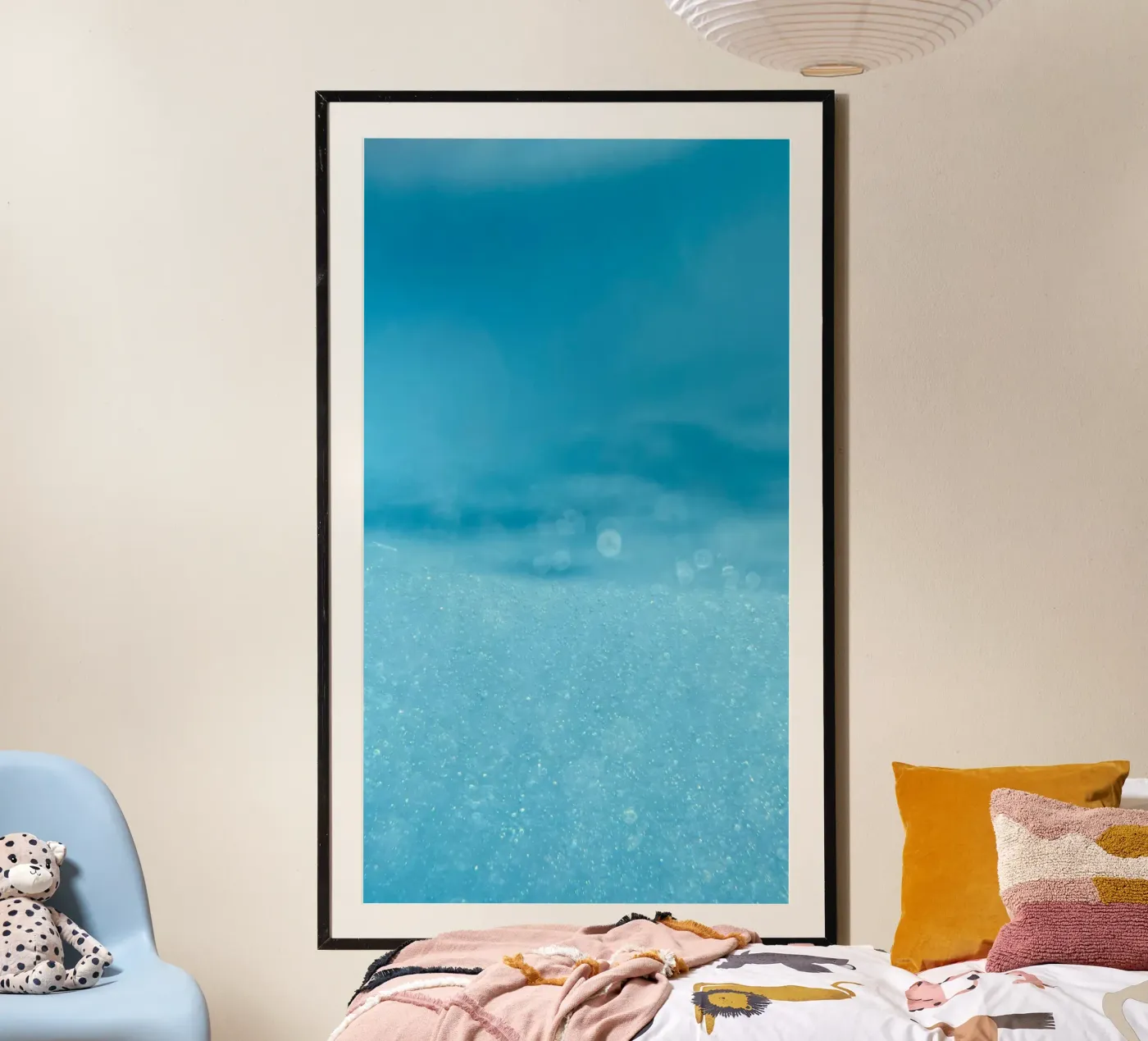 horizon eau poster de Bleu